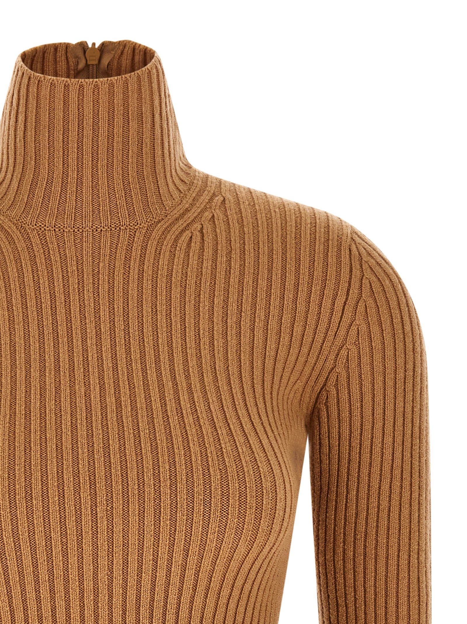 Max Mara Beige Wool Cardigan Max Mara