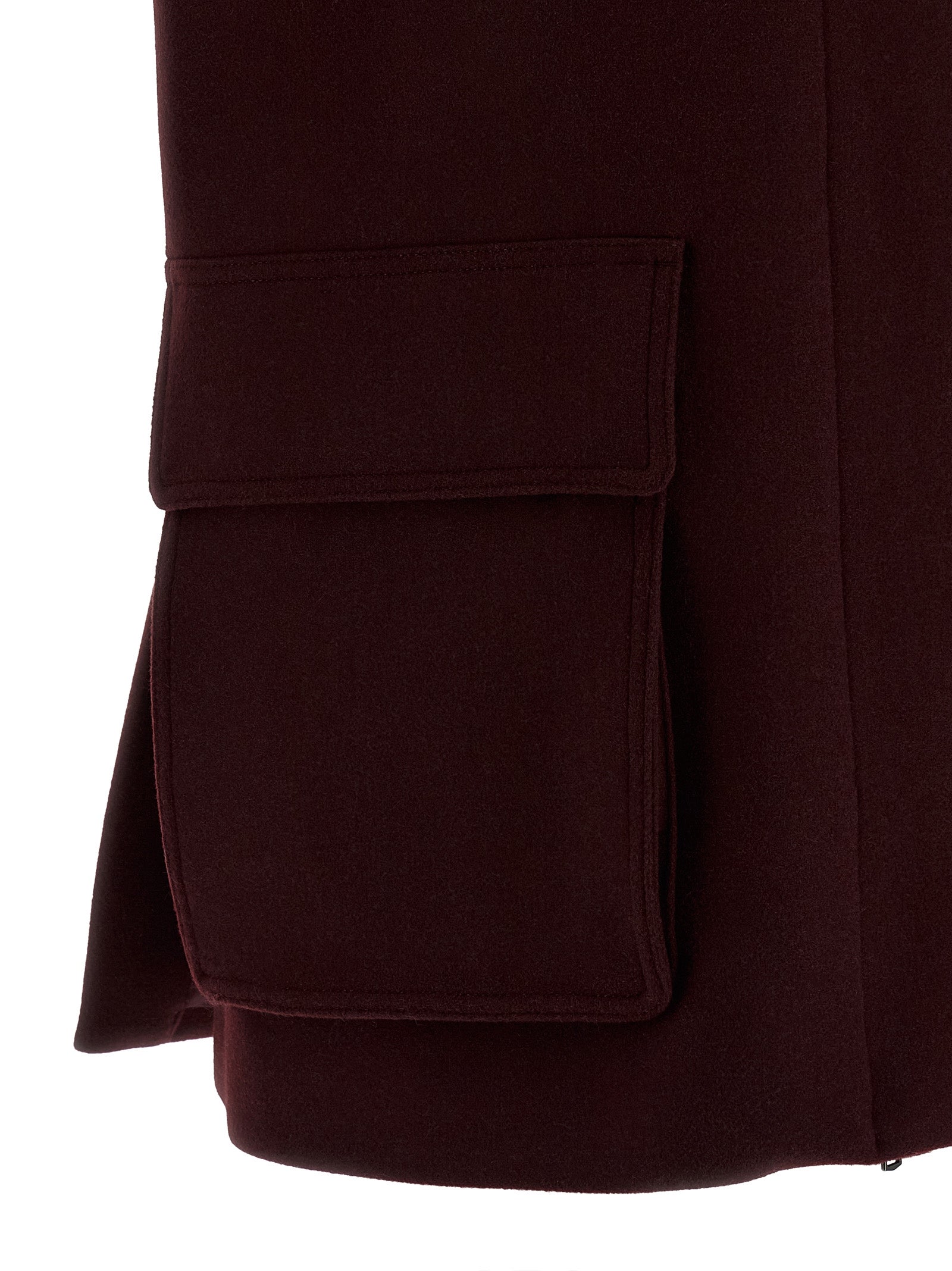 Max Mara Bordeaux Virgin Wool Sleeveless Jacket Max Mara
