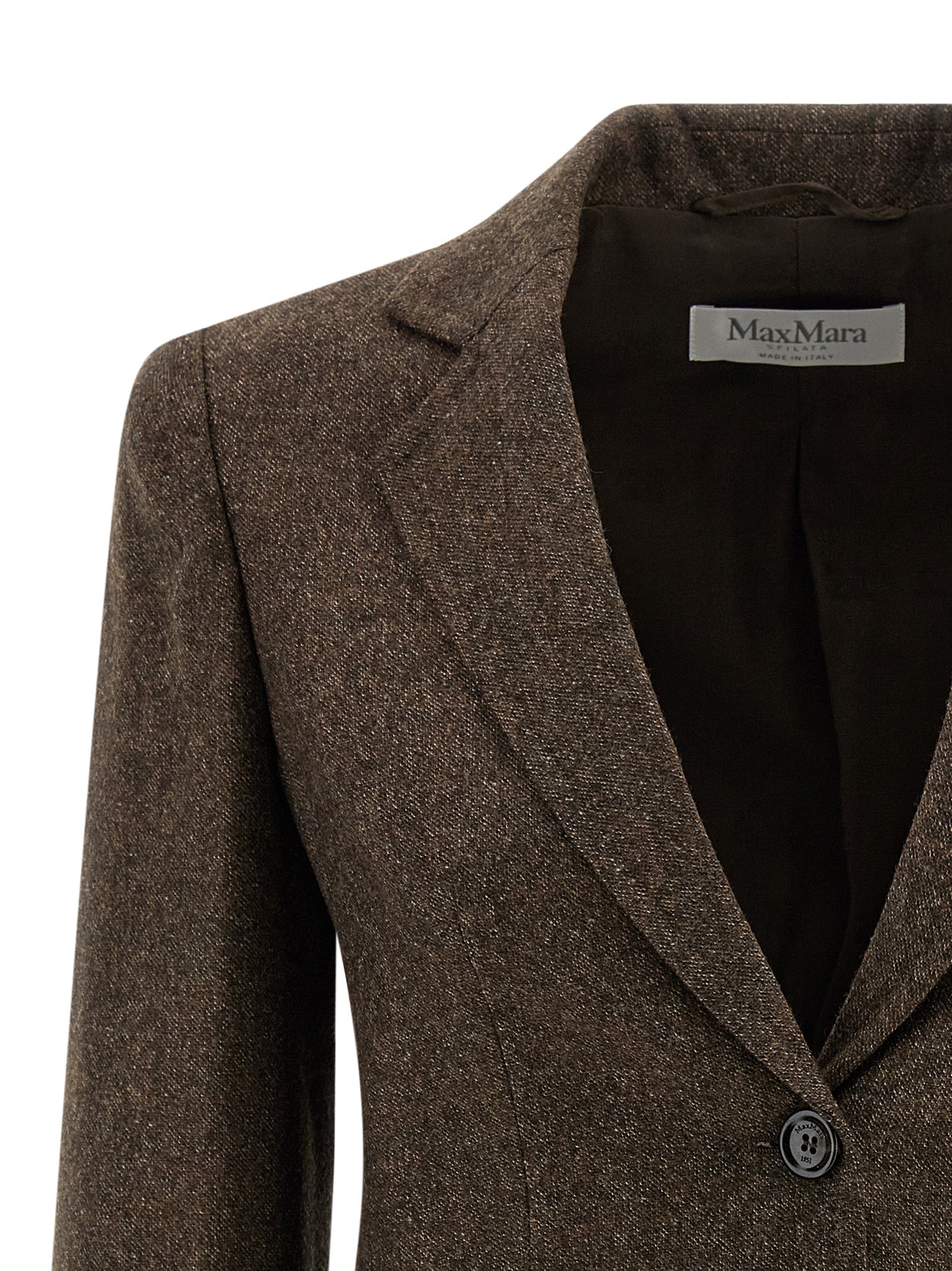 Max Mara Brown Virgin Wool Blazer Max Mara