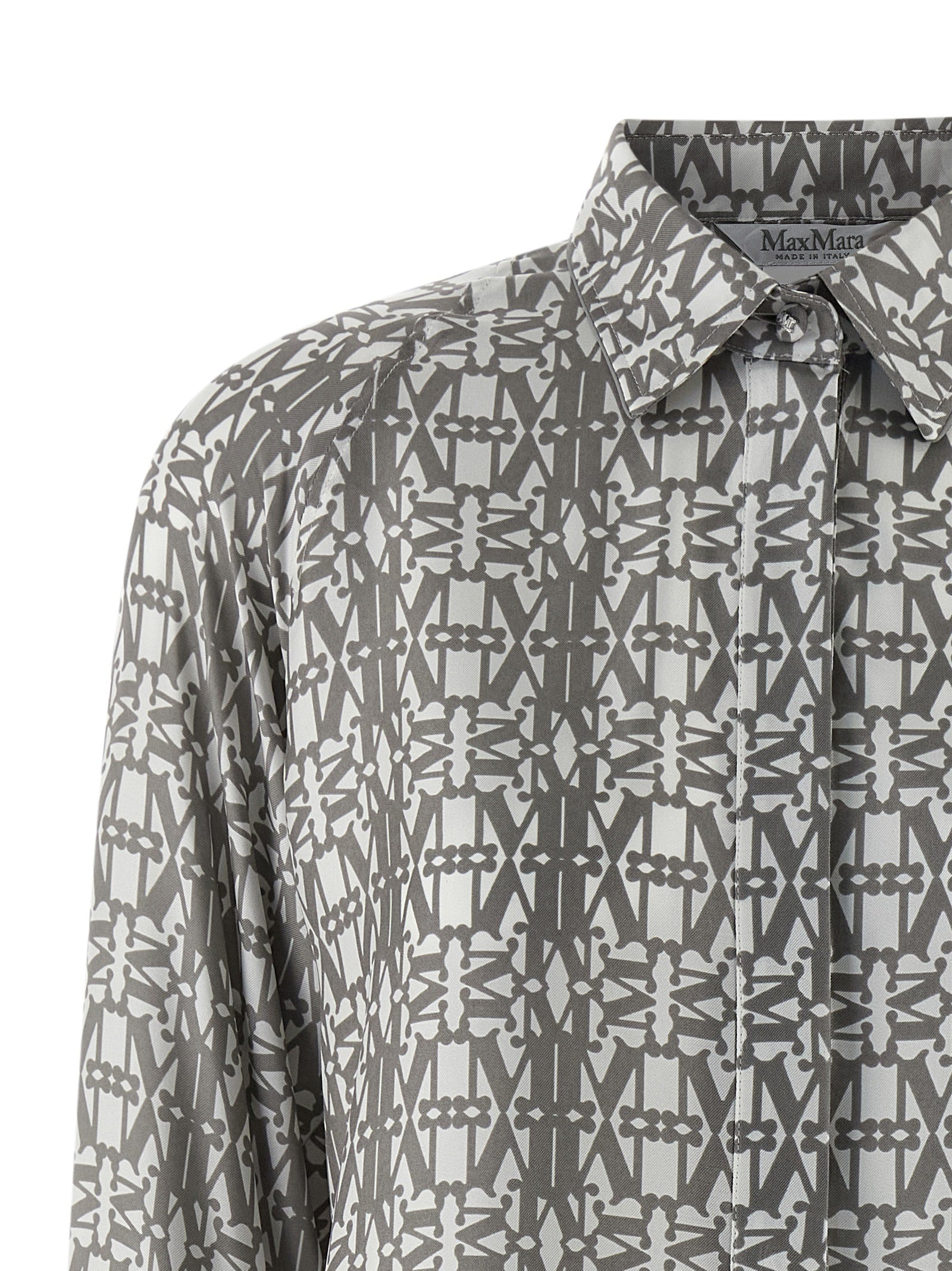 Max Mara Gray Silk Short Dress Max Mara