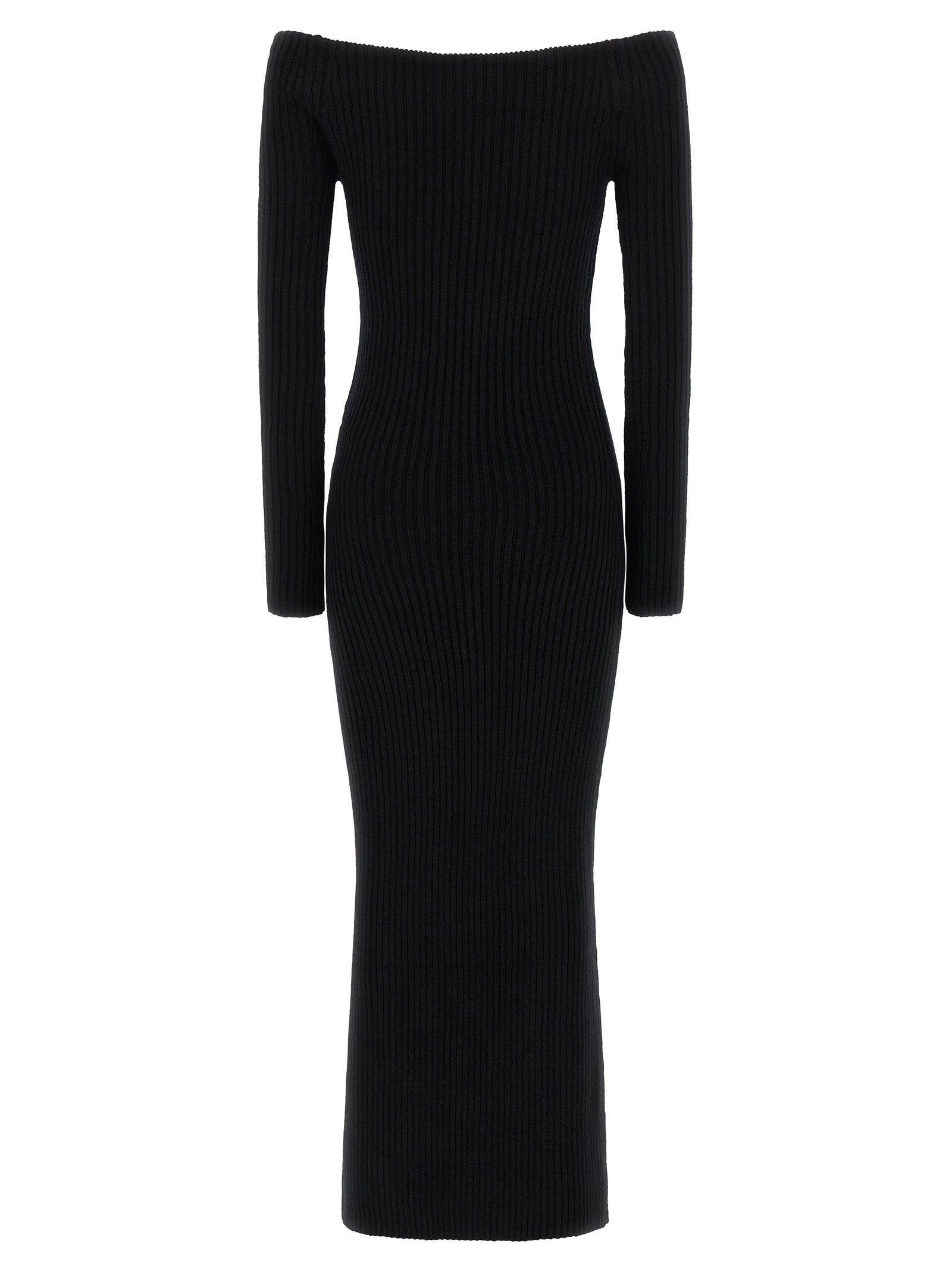 Max Mara Black Wool Long Dress Max Mara