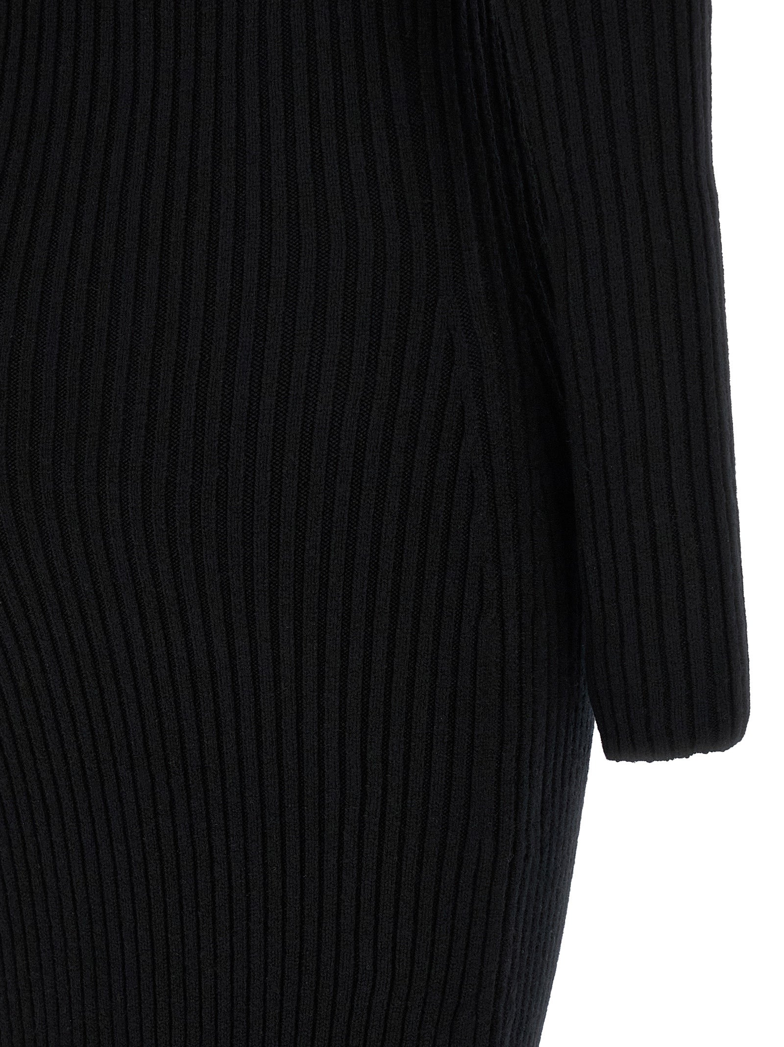Max Mara Black Wool Long Dress Max Mara