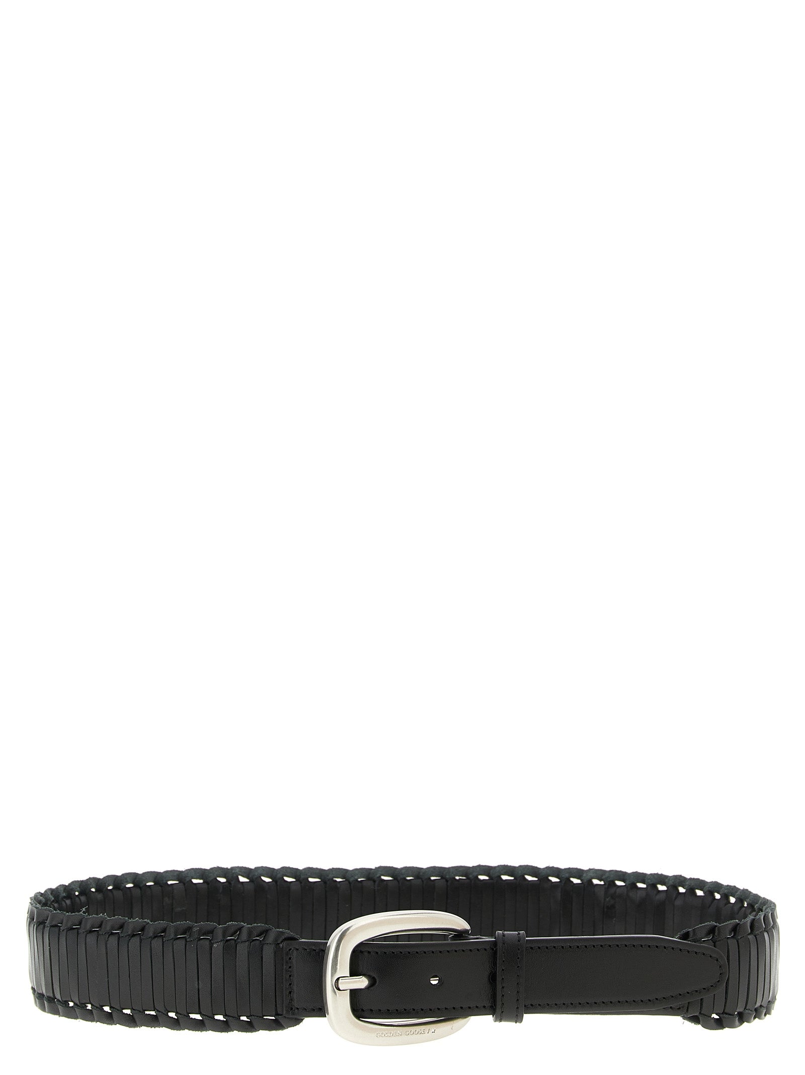 Golden Goose Black Cowhide Regular Belt Golden Goose