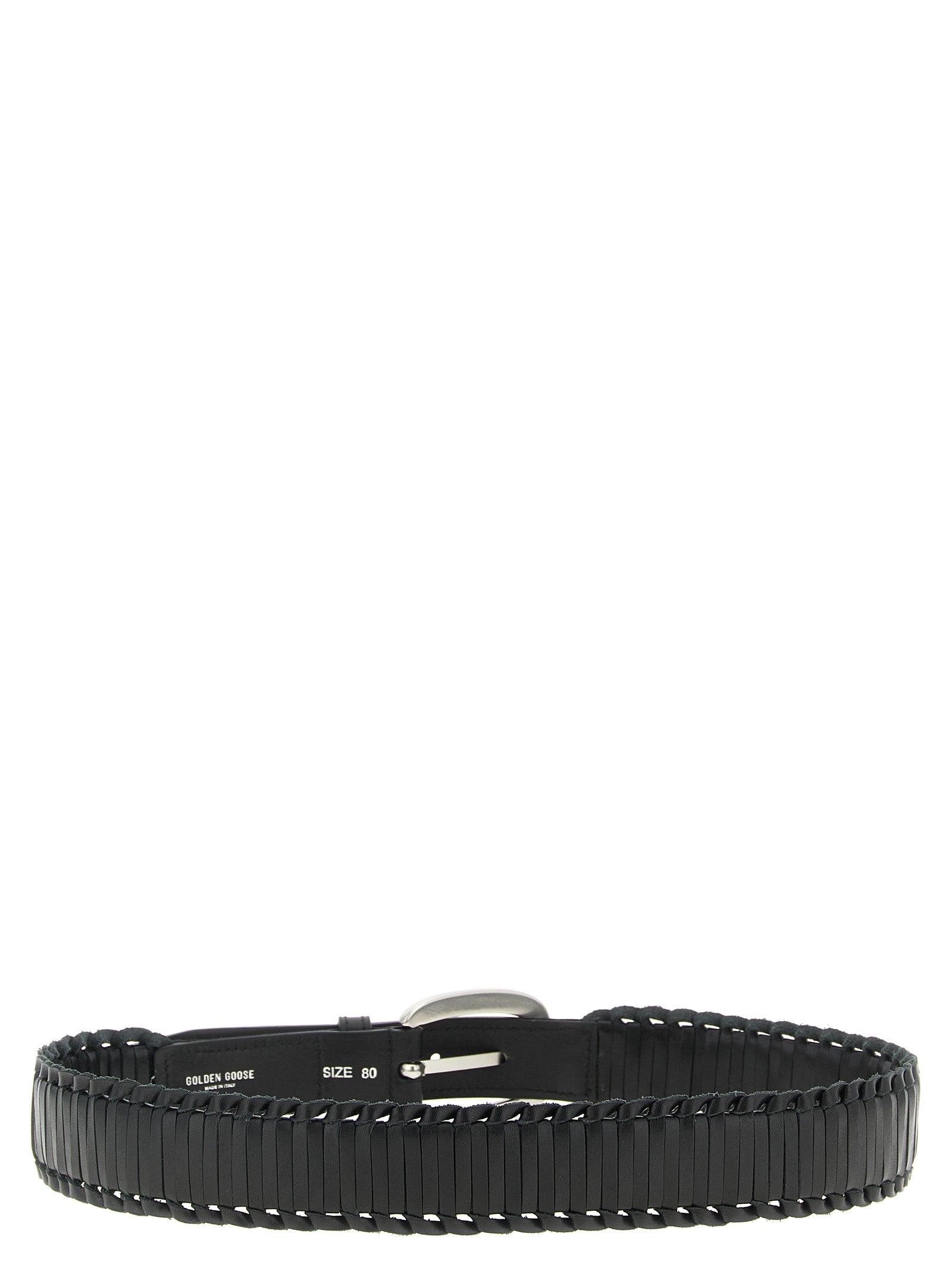 Golden Goose Black Cowhide Regular Belt Golden Goose