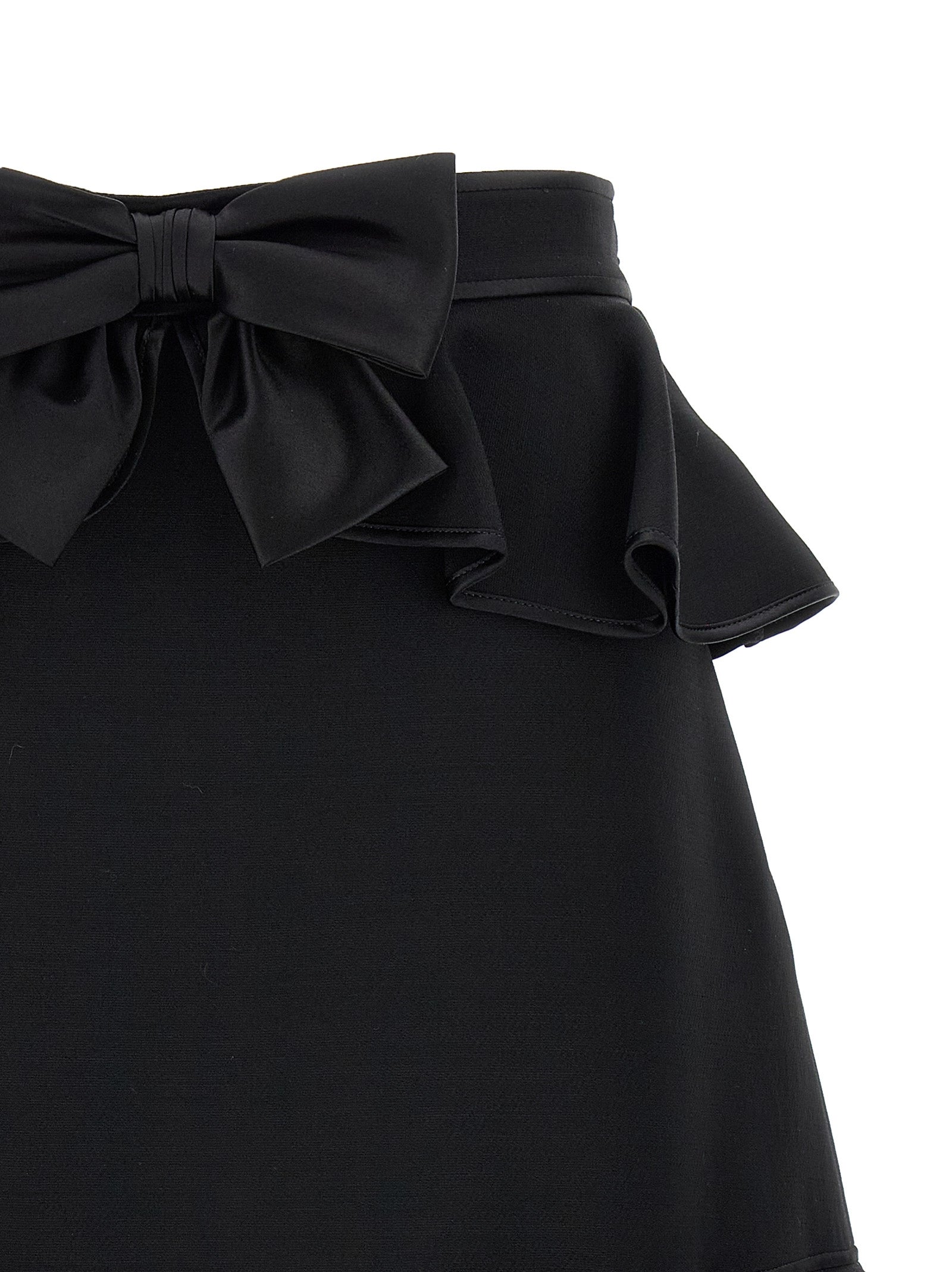 Valentino Garavani Black Virgin Wool Long Skirt Valentino Garavani