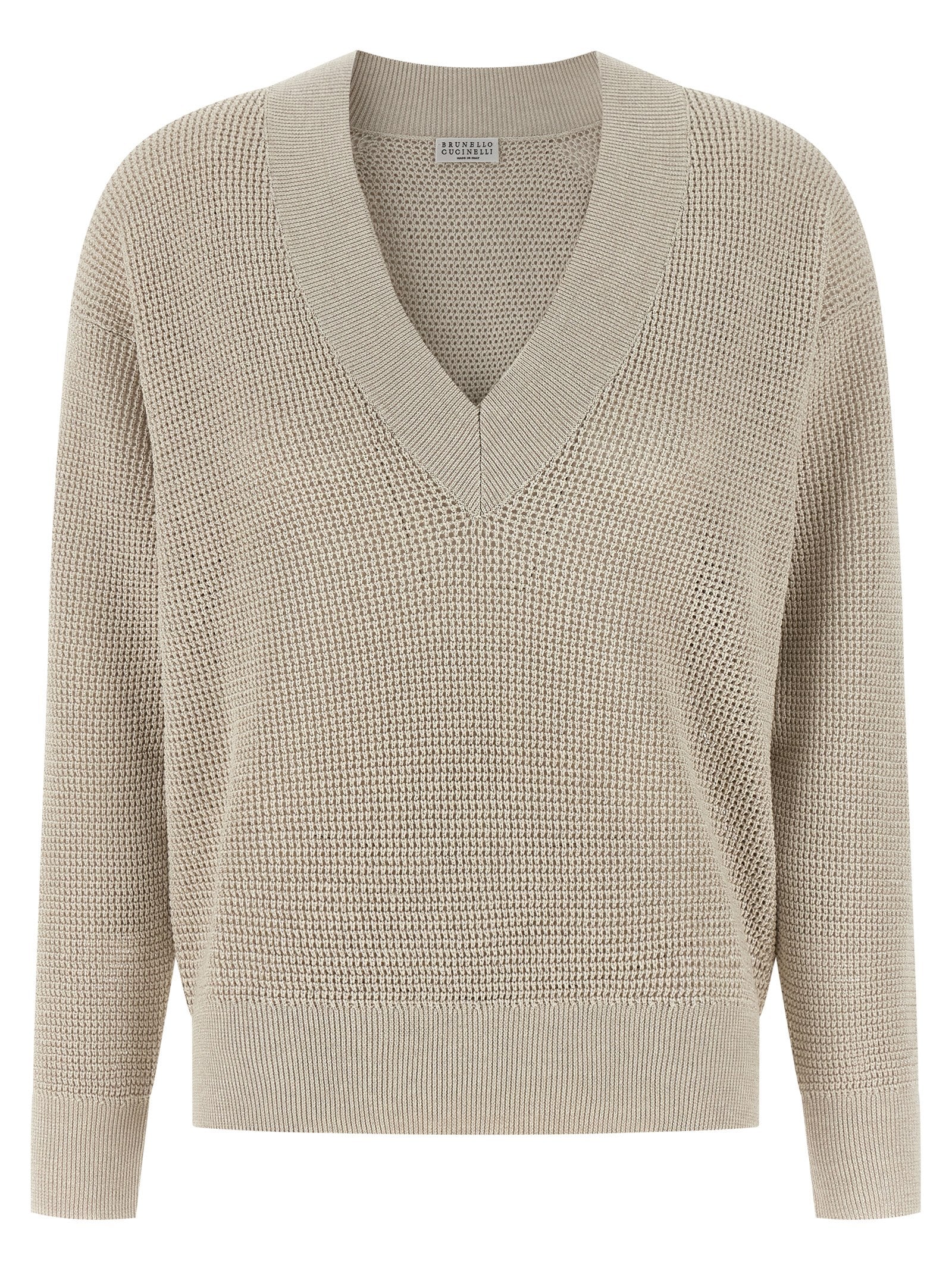 Brunello Cucinelli Beige Cotton Cardigan Brunello Cucinelli