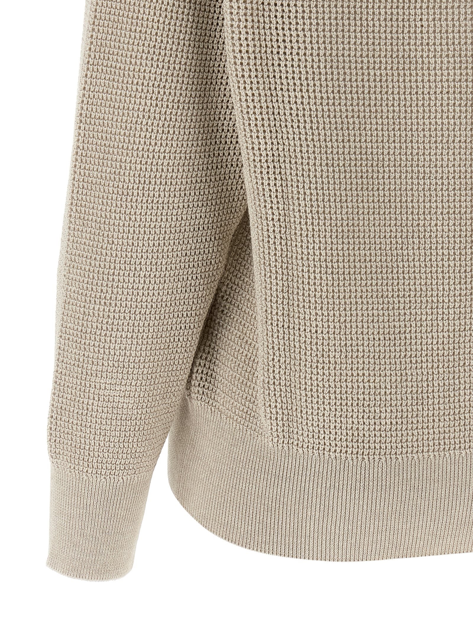 Brunello Cucinelli Beige Cotton Cardigan Brunello Cucinelli