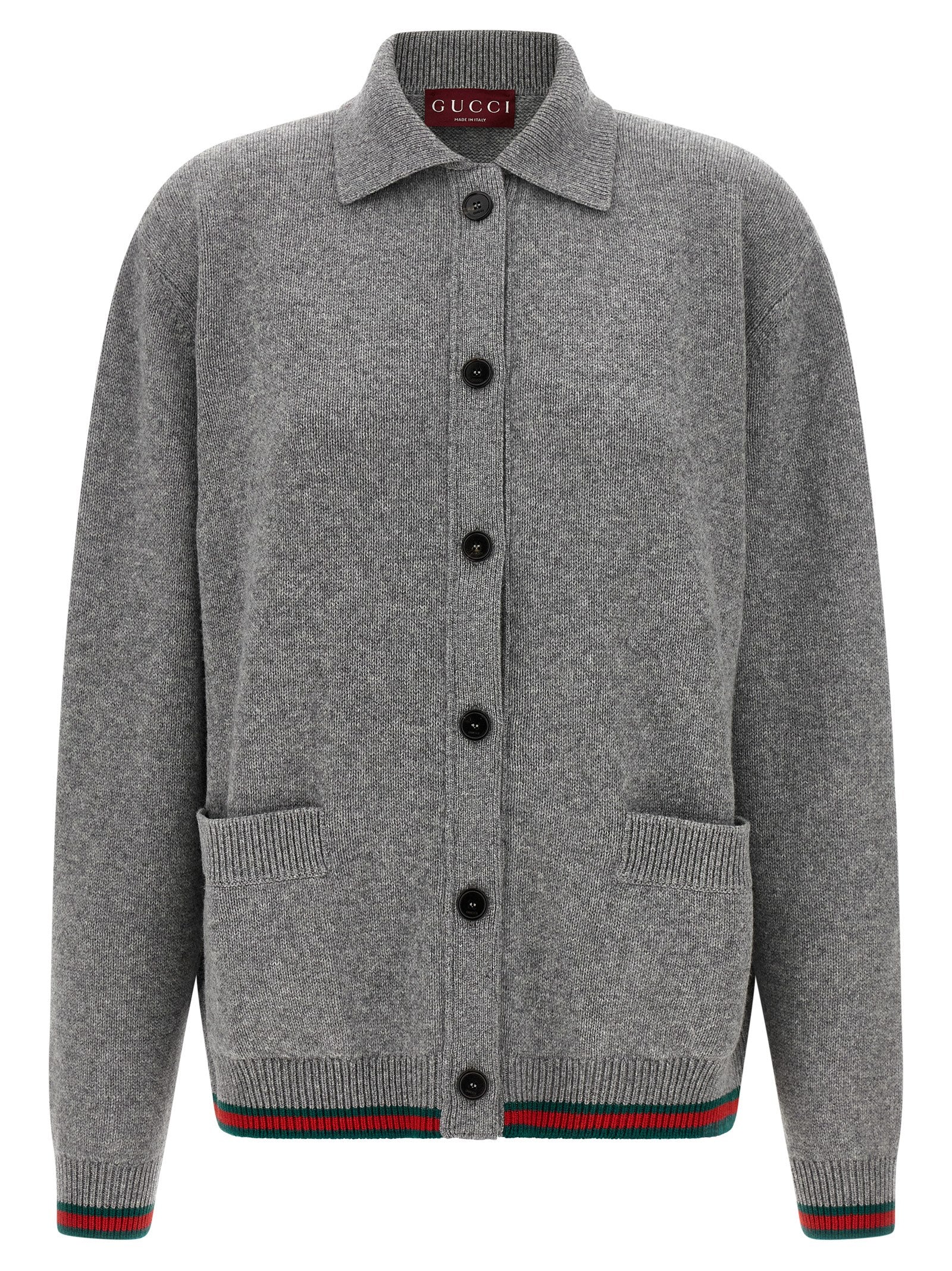 Gucci Gray Wool Cardigan Gucci