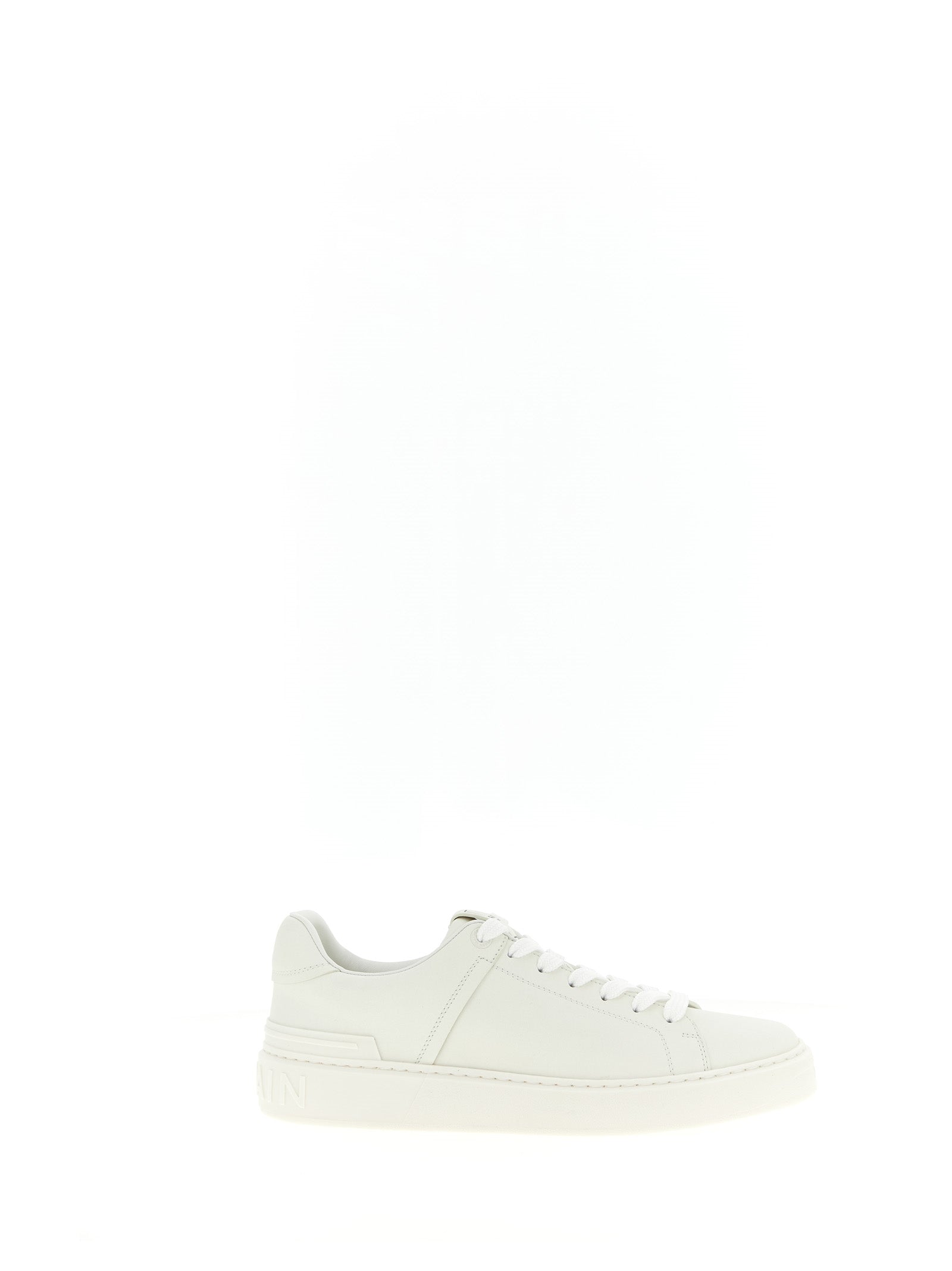 Balmain White Calfskin Sneakers Balmain