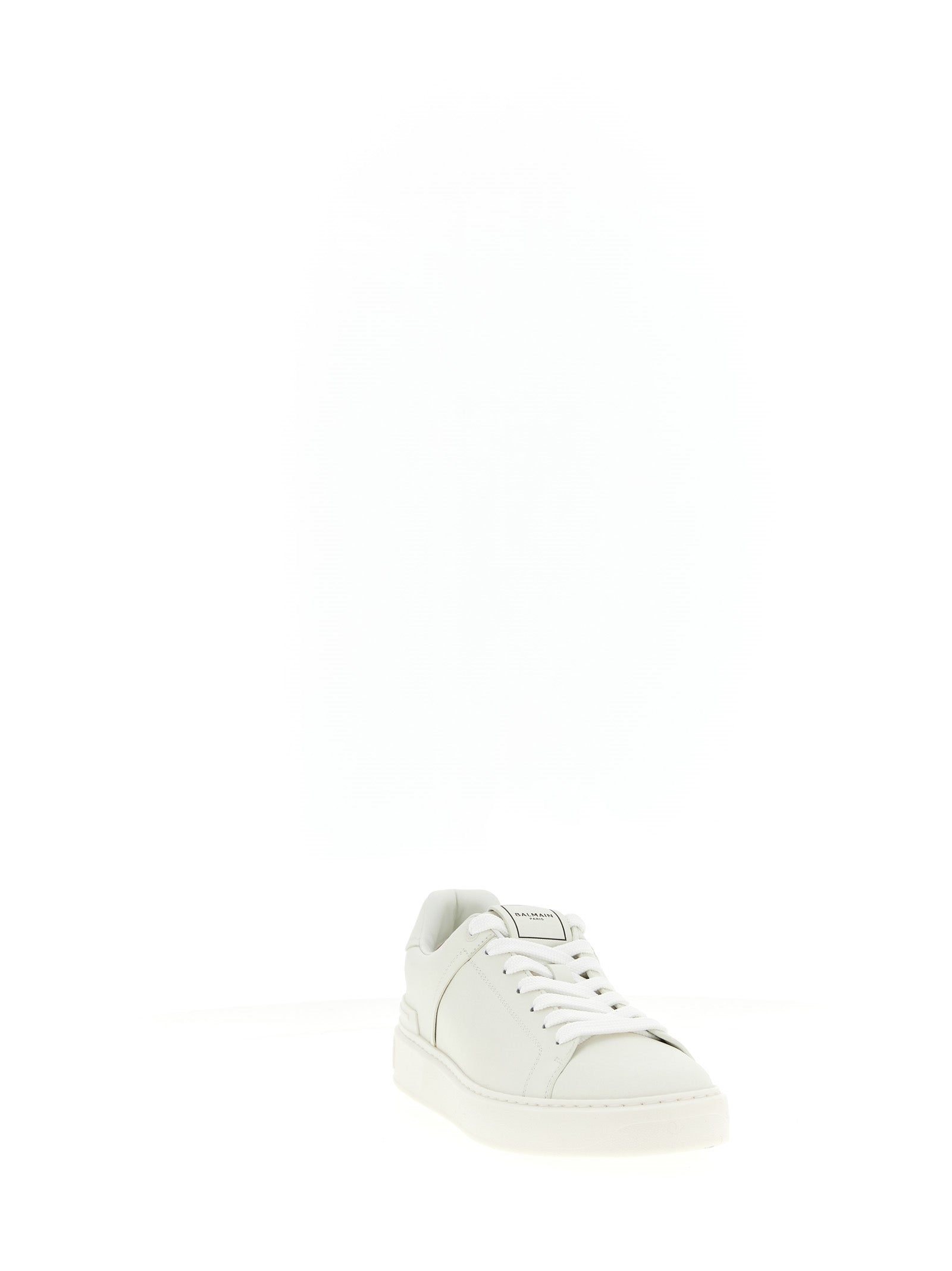 Balmain White Calfskin Sneakers Balmain