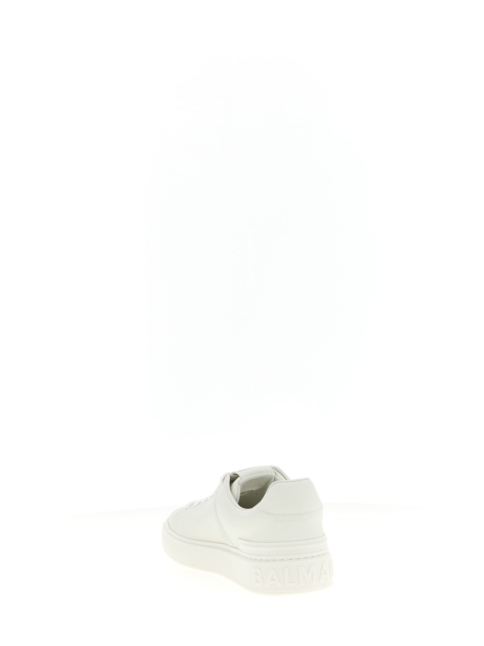 Balmain White Calfskin Sneakers Balmain