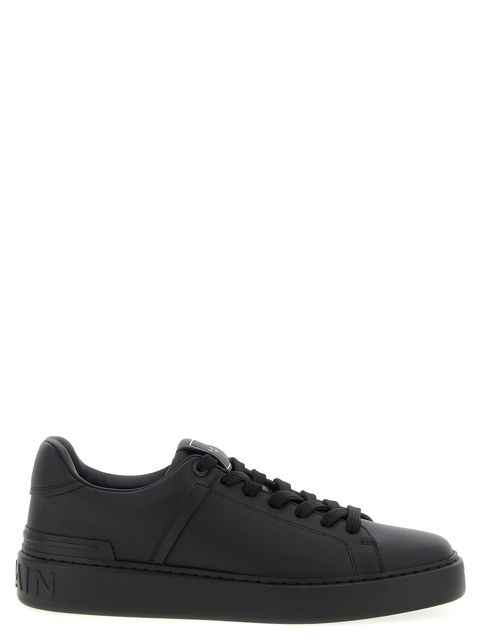Balmain Black Calfskin Low Top Sneakers Balmain