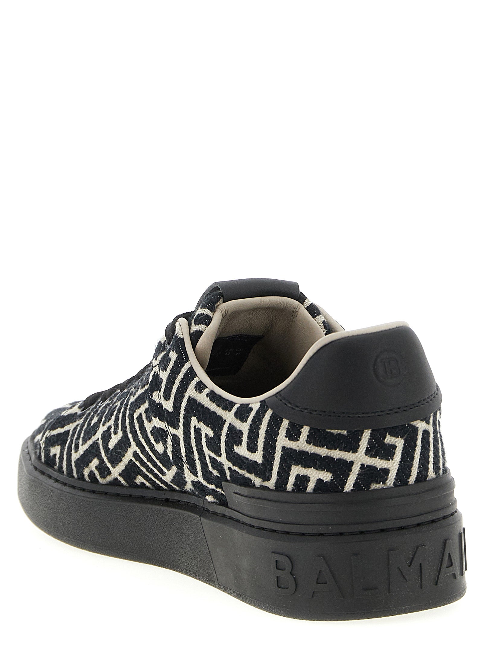 Balmain Black Cotton Sneakers Balmain