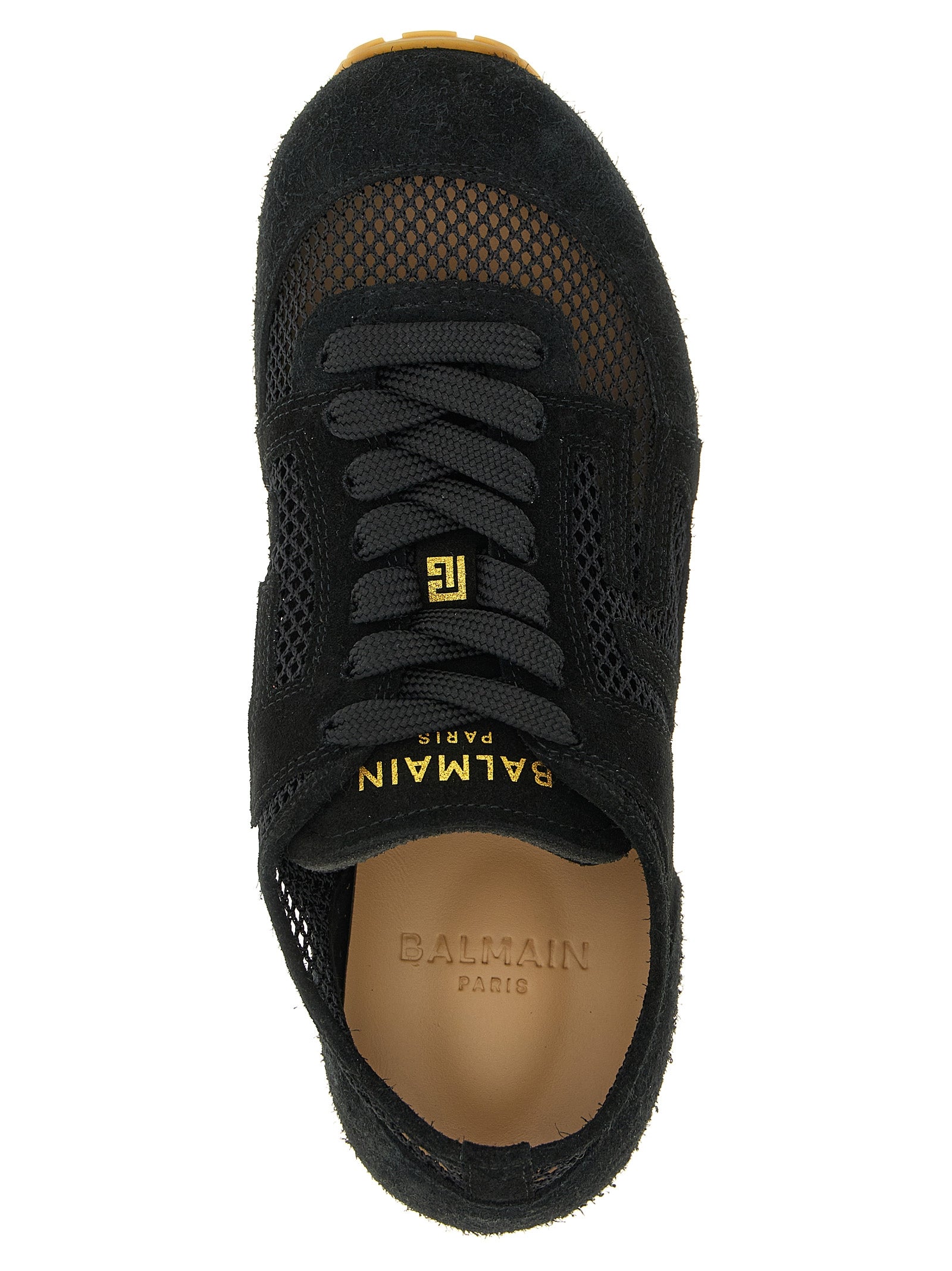 Balmain Black Calfskin Athletic Sneakers Balmain