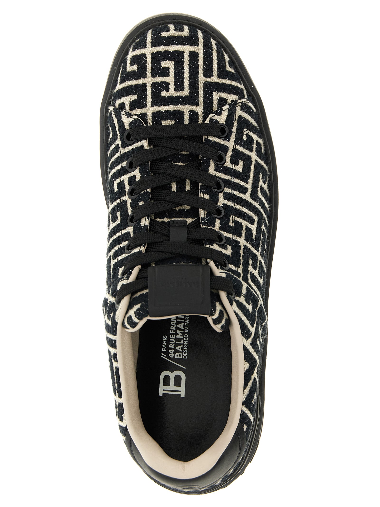 Balmain Black Cotton Sneakers Balmain