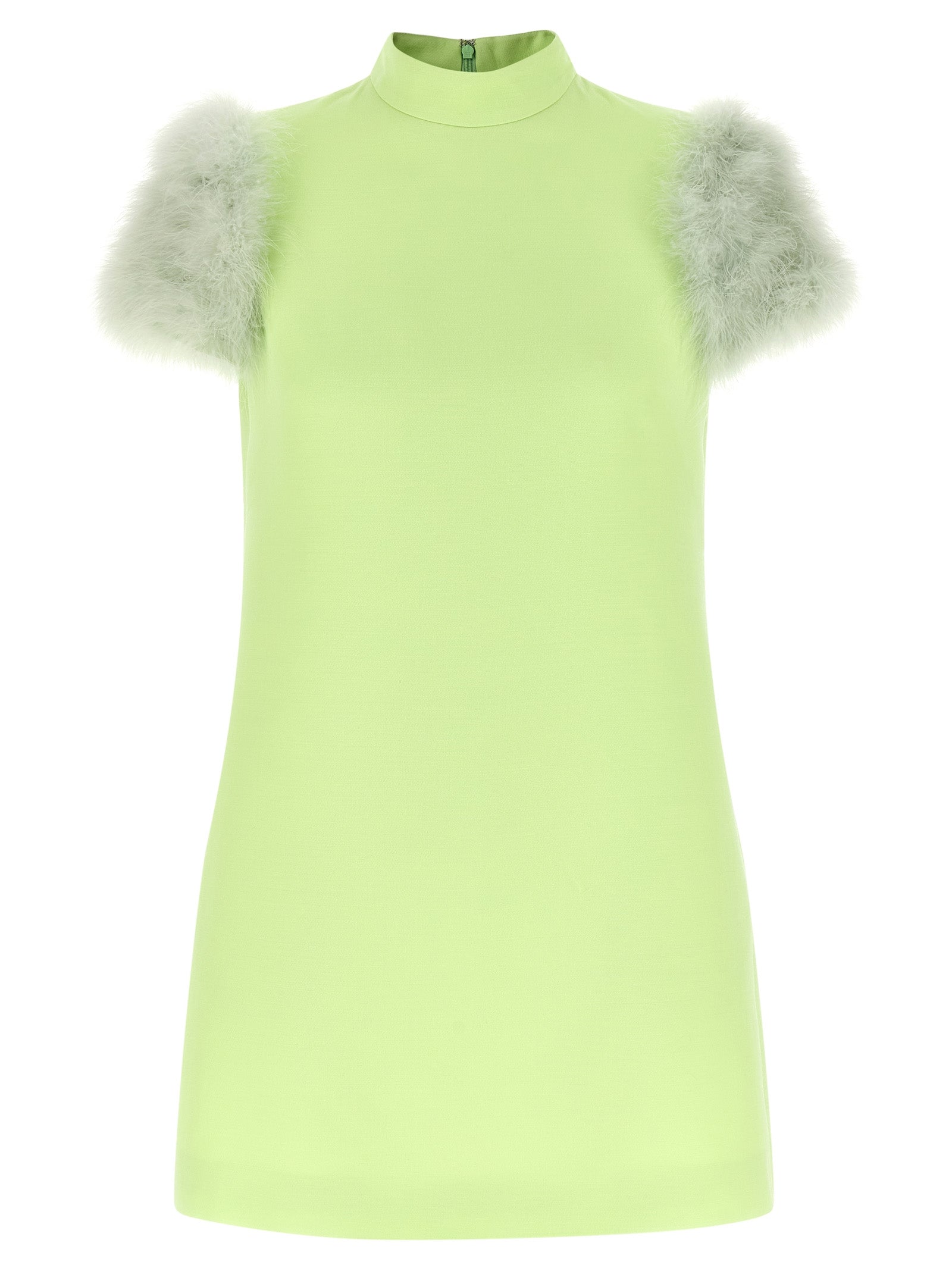 Valentino Garavani Bicolor Virgin Wool Short Dress Valentino Garavani