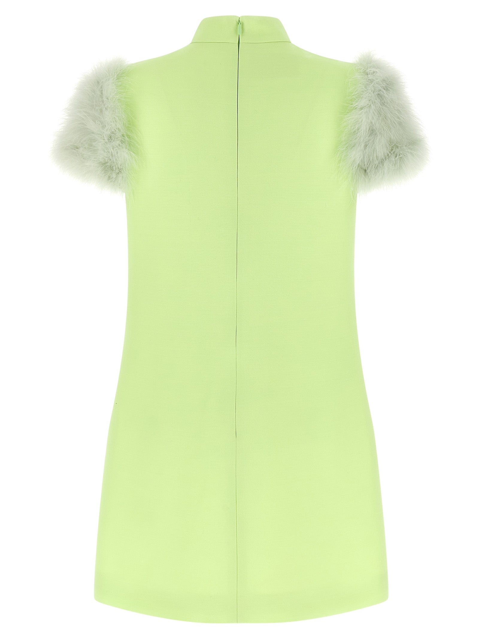 Valentino Garavani Bicolor Virgin Wool Short Dress Valentino Garavani