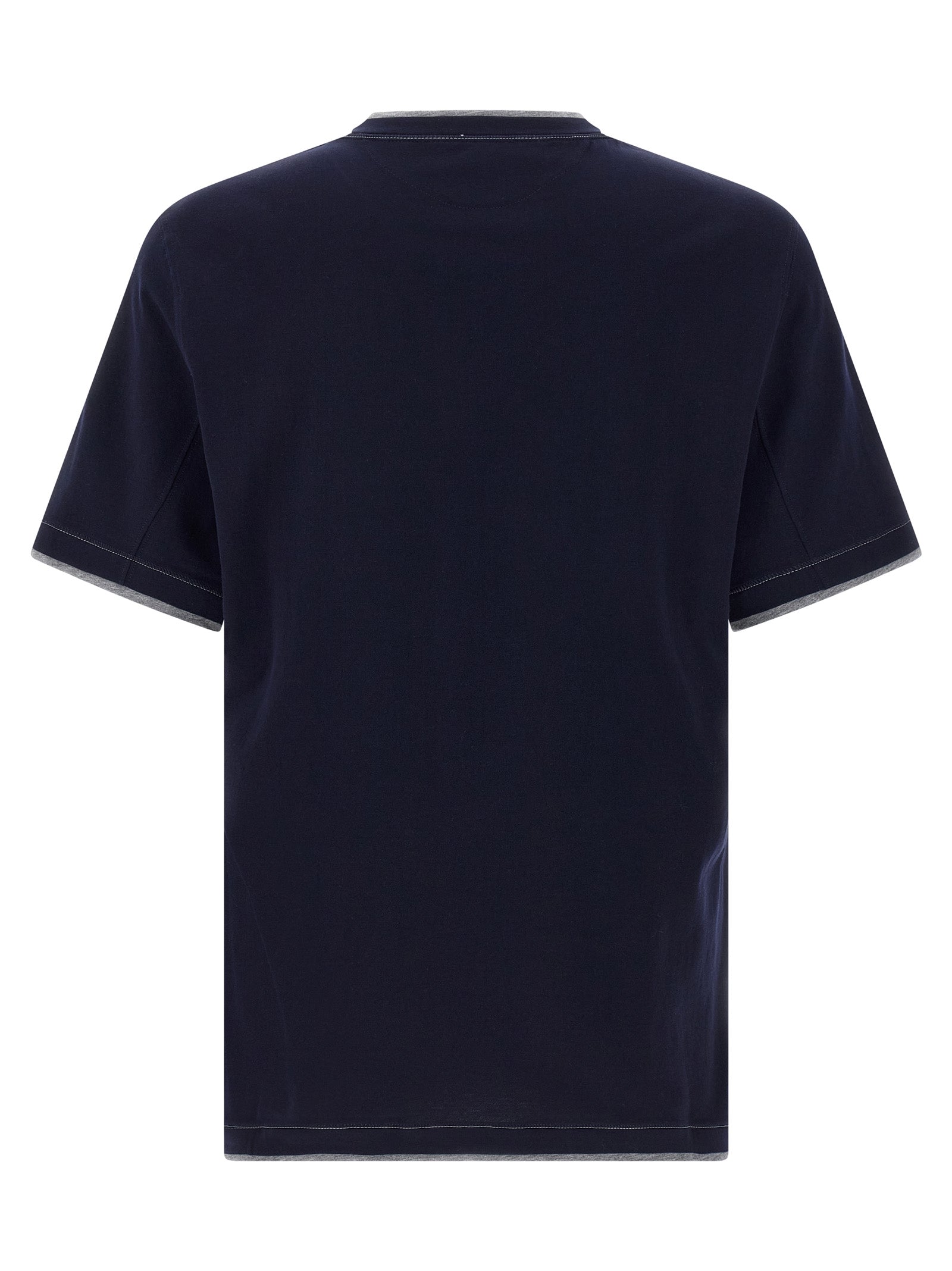 Brunello Cucinelli Blue Cotton T-Shirt Brunello Cucinelli