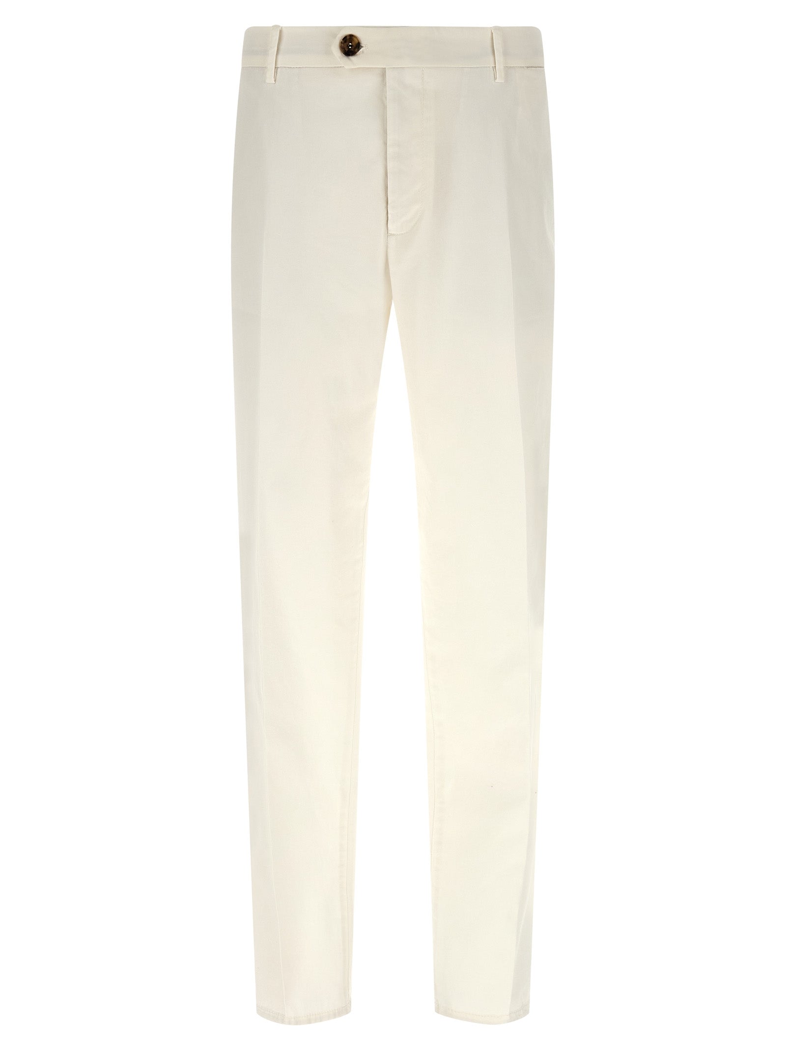 Brunello Cucinelli White Cotton Casual Pants Brunello Cucinelli