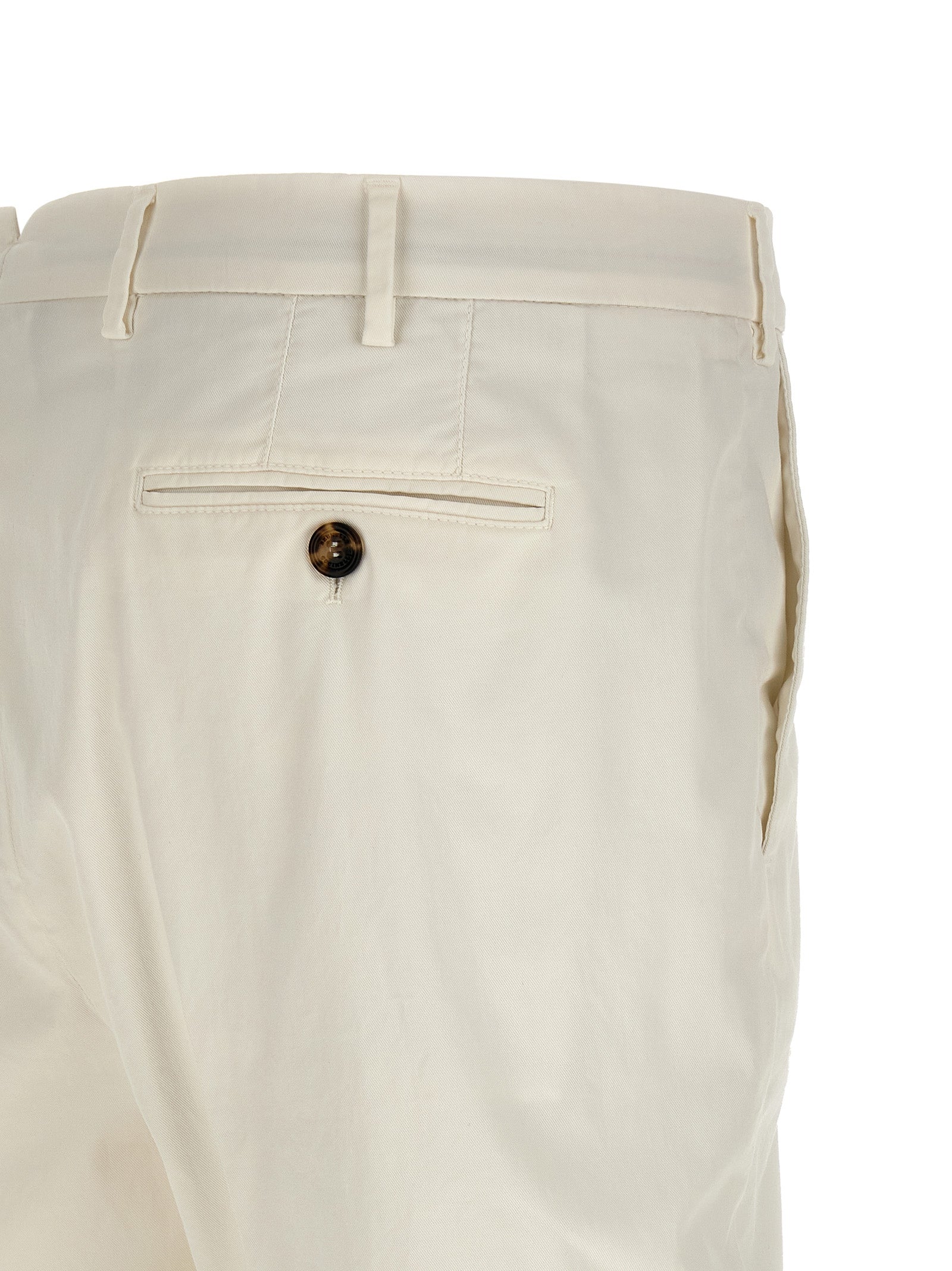 Brunello Cucinelli White Cotton Casual Pants Brunello Cucinelli
