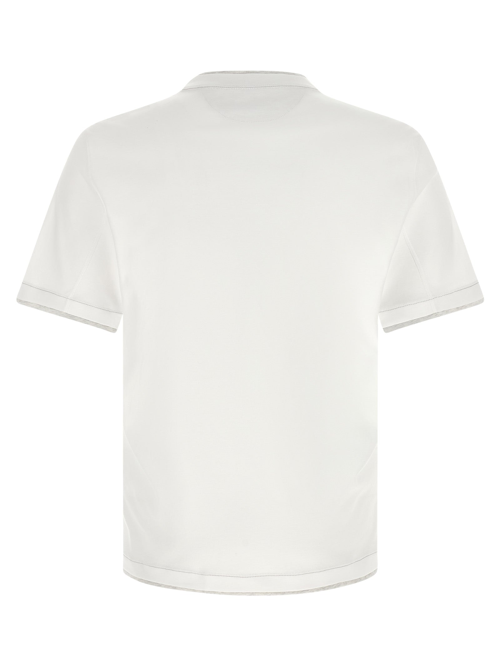 Brunello Cucinelli White Cotton T-Shirt Brunello Cucinelli