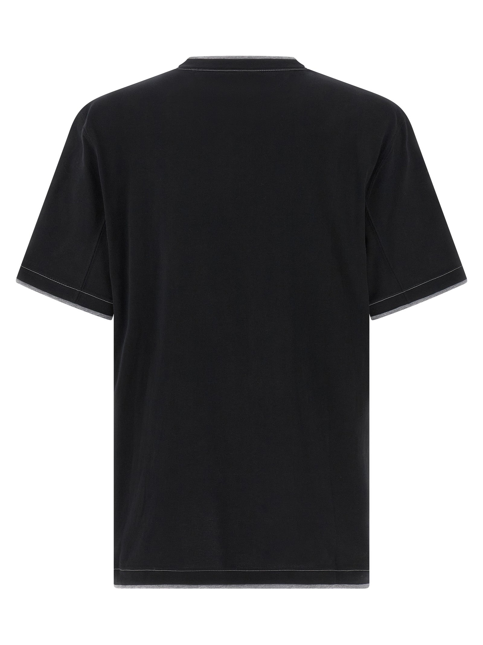 Brunello Cucinelli Black Cotton T-Shirt Brunello Cucinelli
