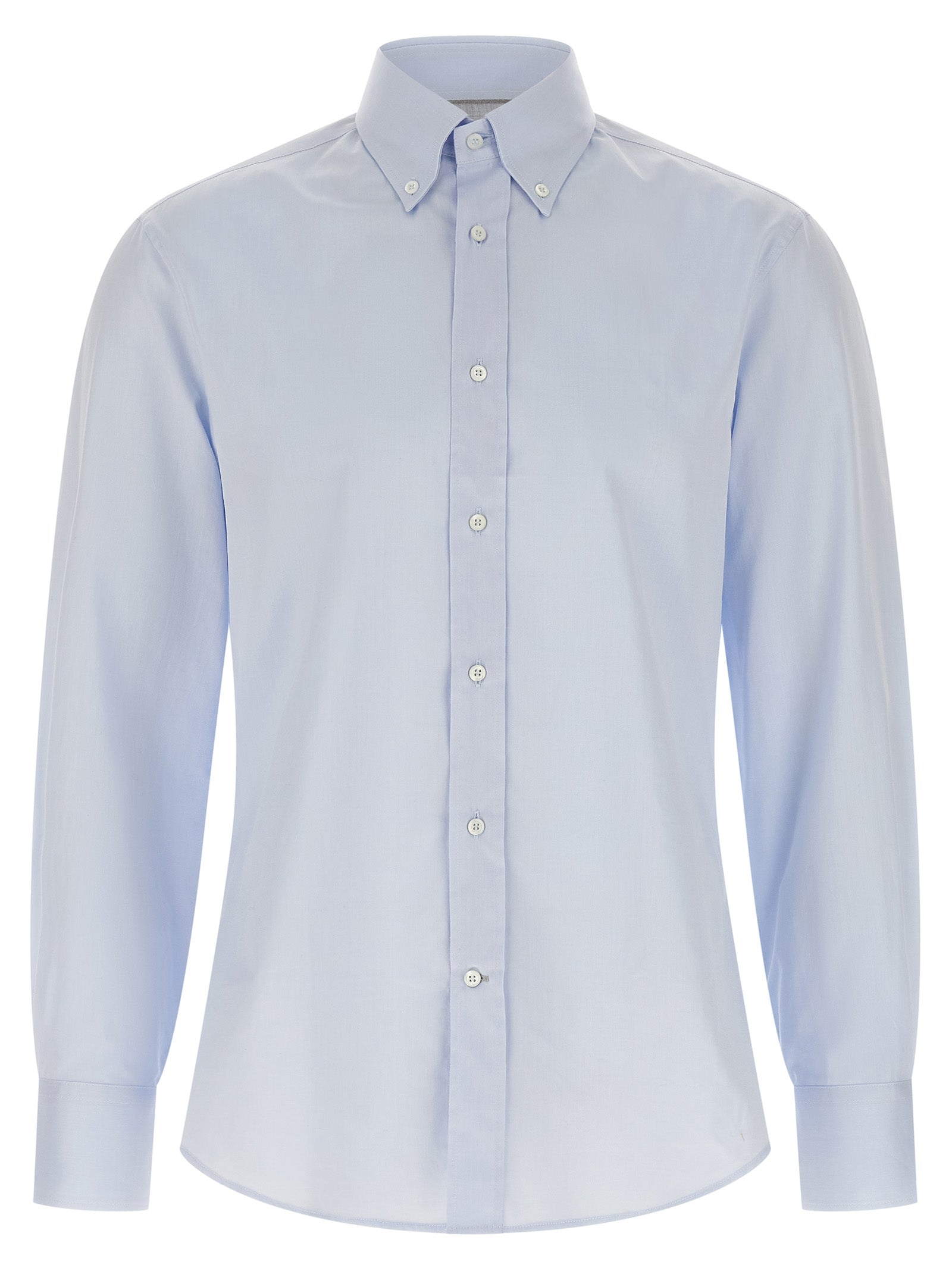 Brunello Cucinelli Blue Cotton Blouse Brunello Cucinelli