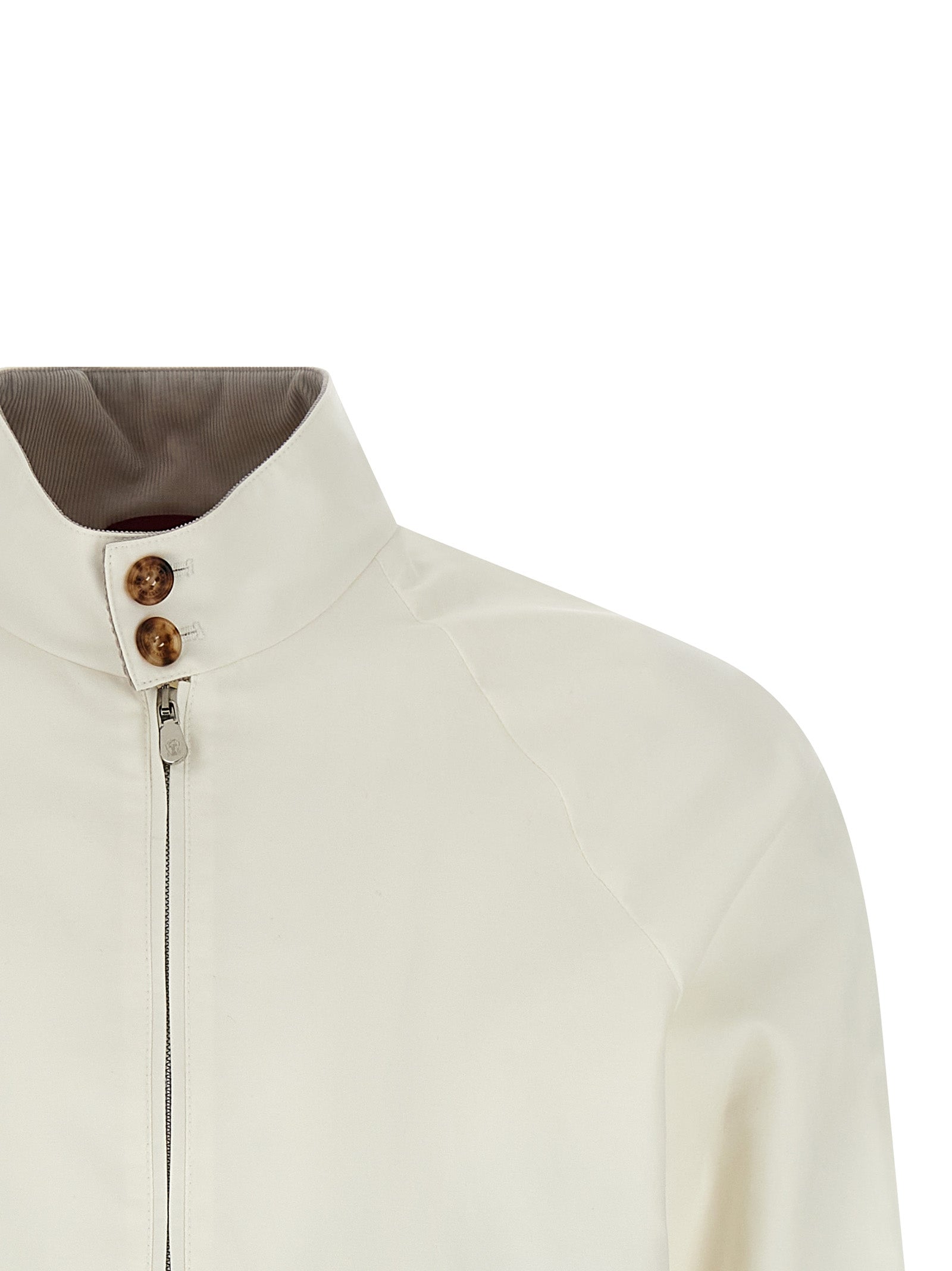 Brunello Cucinelli White Cotton Full-Length Jacket Brunello Cucinelli