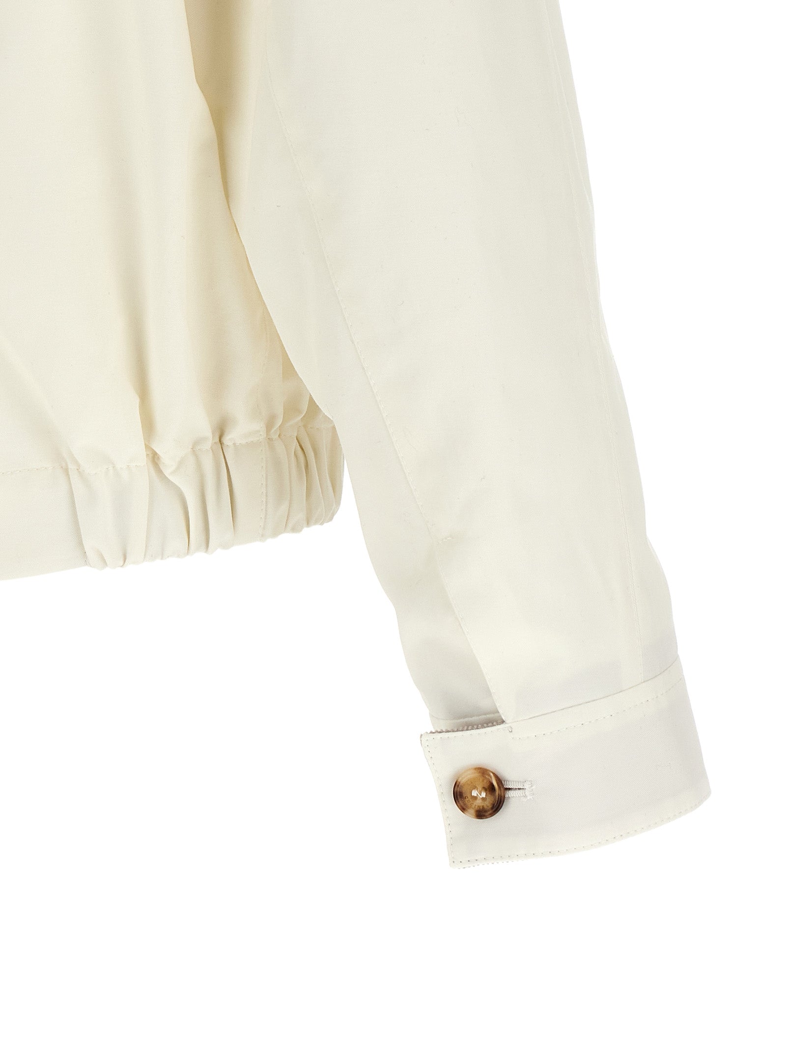 Brunello Cucinelli White Cotton Full-Length Jacket Brunello Cucinelli