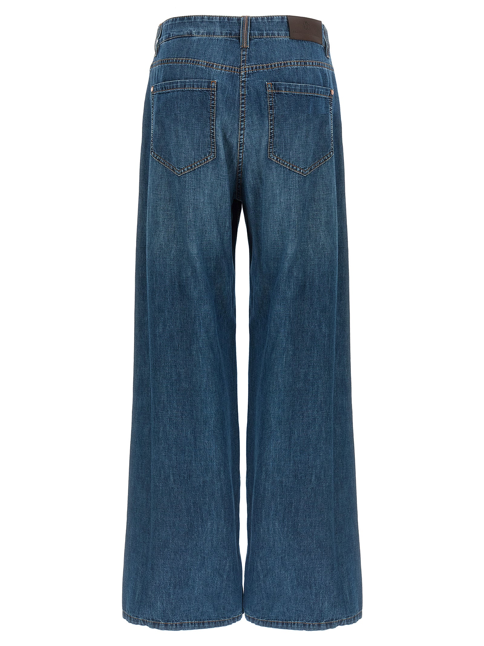 Brunello Cucinelli Blue Cotton Relaxed Fit Jeans Brunello Cucinelli