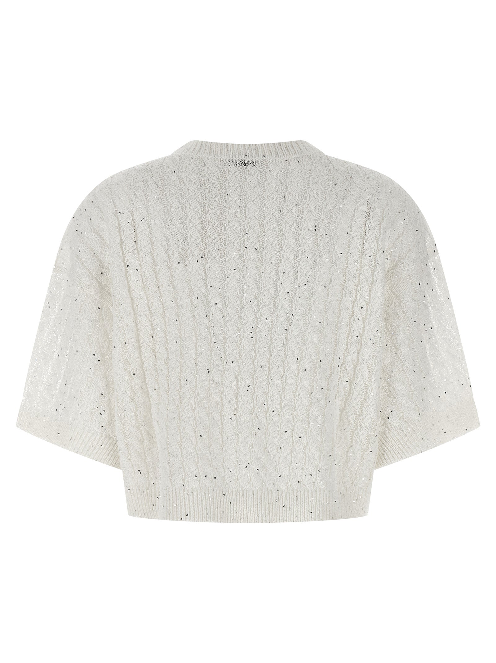Brunello Cucinelli White Linen Cardigan Brunello Cucinelli