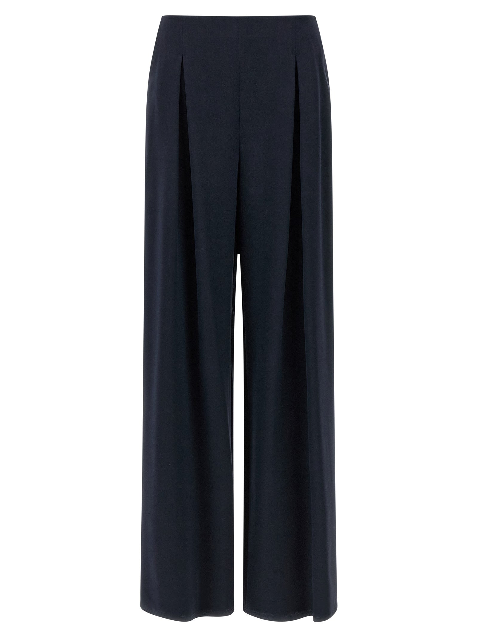 Max Mara Blue Silk Casual Pants Max Mara