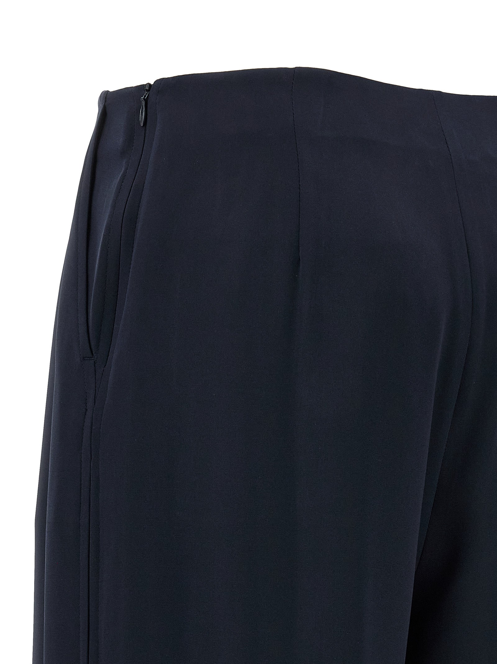Max Mara Blue Silk Casual Pants Max Mara