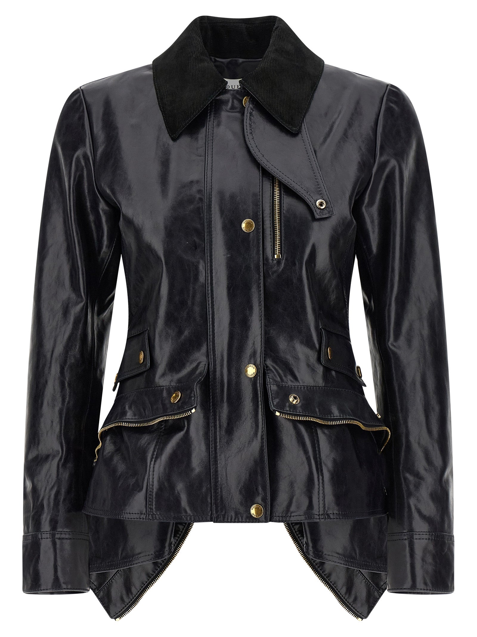 Alexander McQueen Black Cowhide Leather Jacket Alexander McQueen