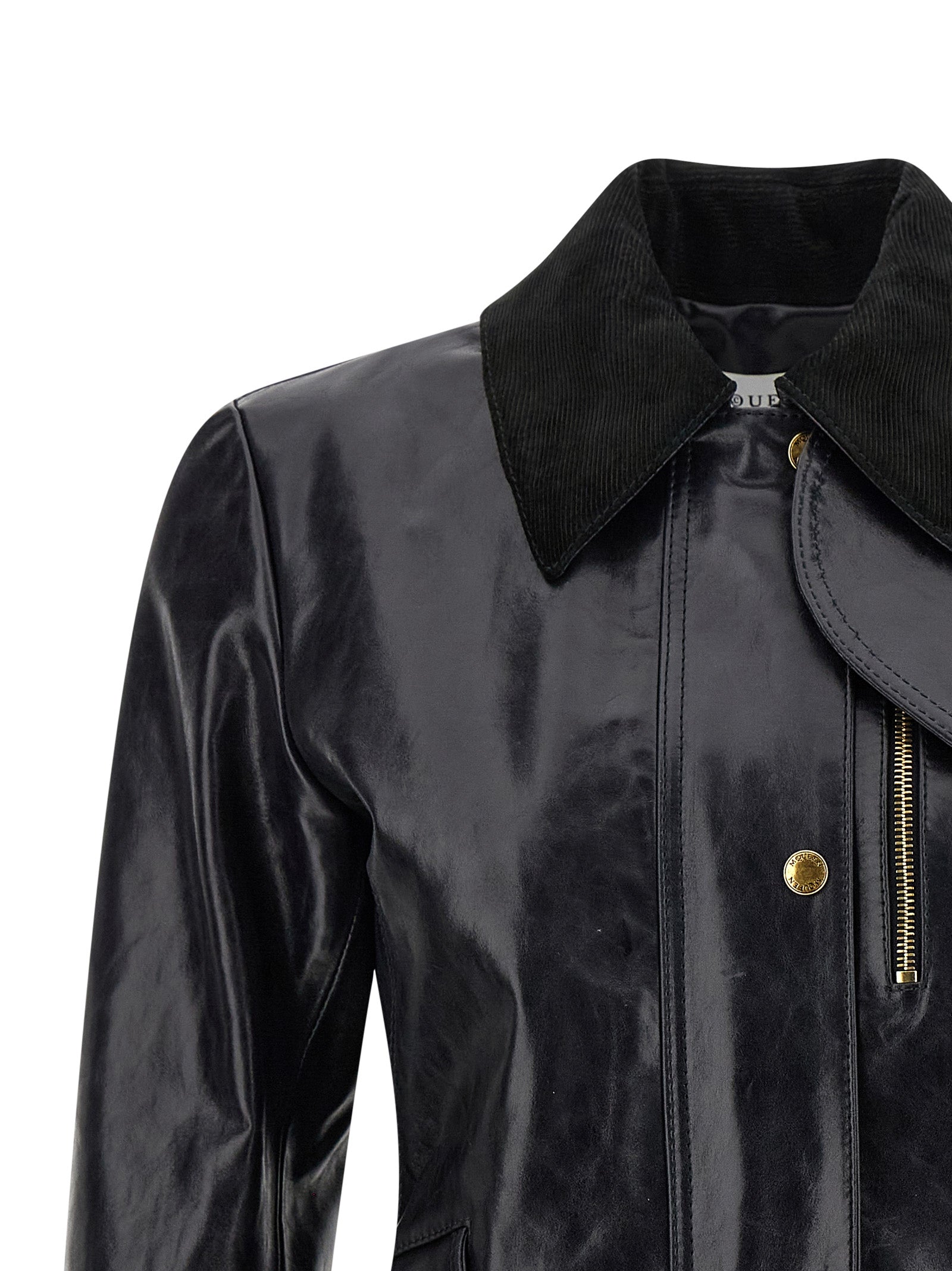 Alexander McQueen Black Cowhide Leather Jacket Alexander McQueen