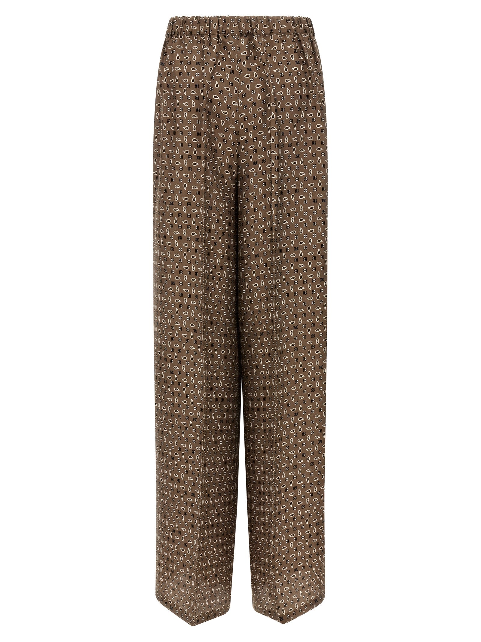 Max Mara Brown Silk Casual Pants Max Mara
