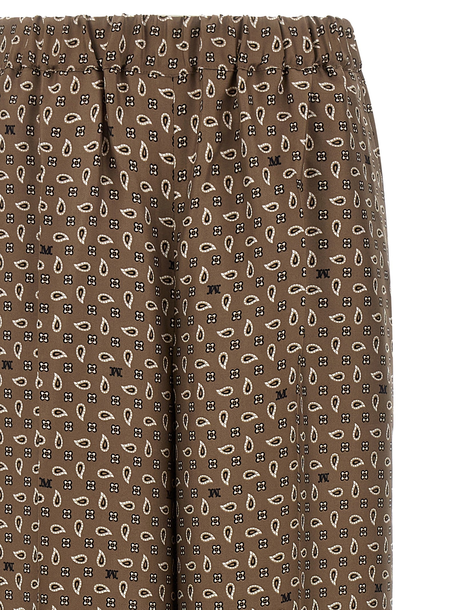 Max Mara Brown Silk Casual Pants Max Mara