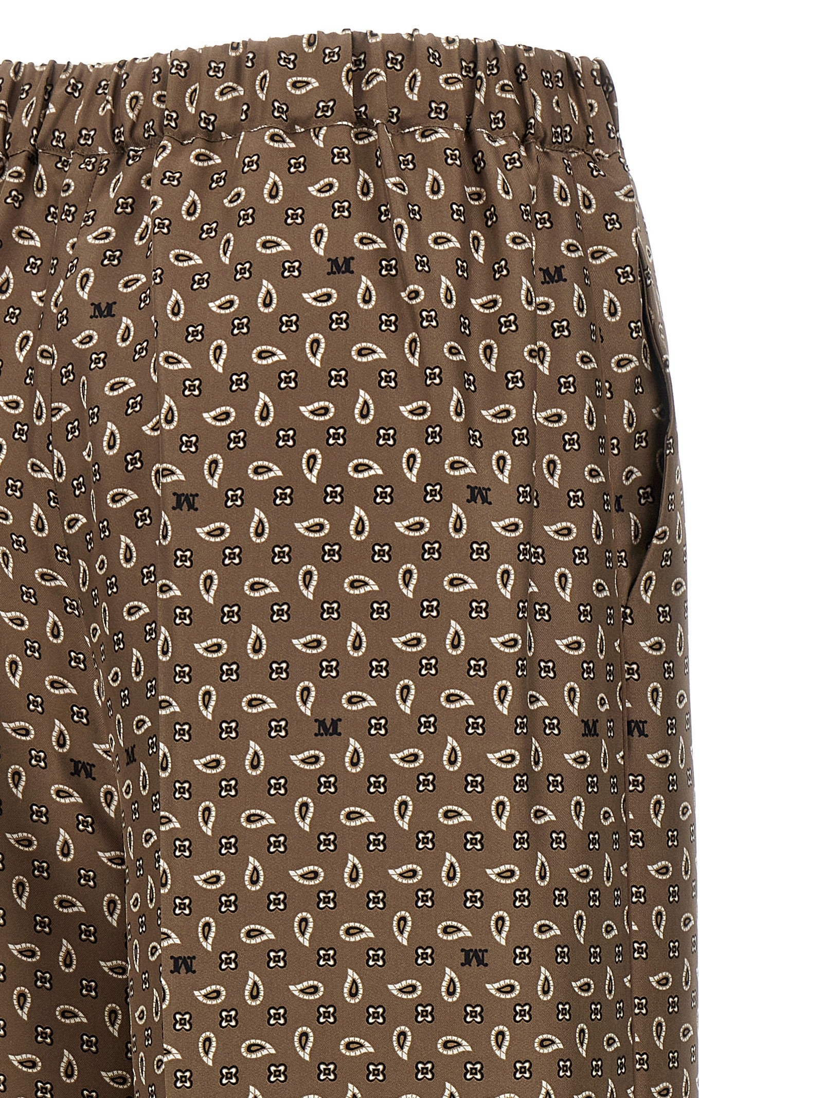 Max Mara Brown Silk Casual Pants Max Mara