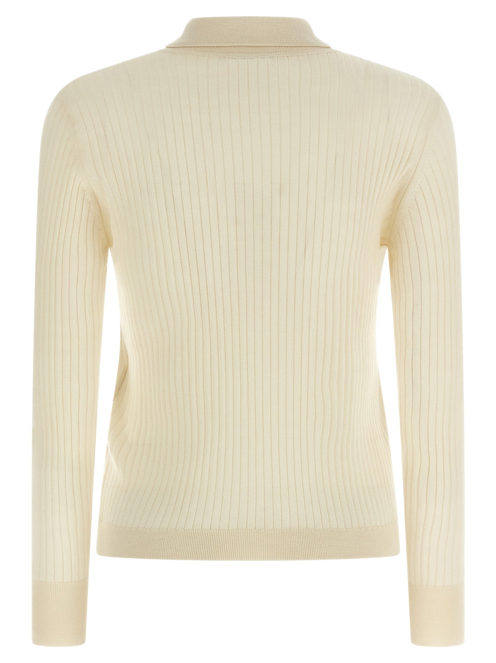 Max Mara White Cashmere Polo Shirt Max Mara
