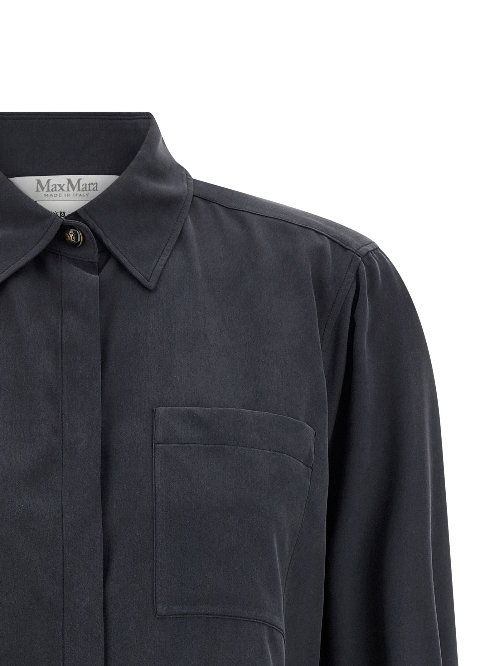 Max Mara Gray Silk Blouse Max Mara