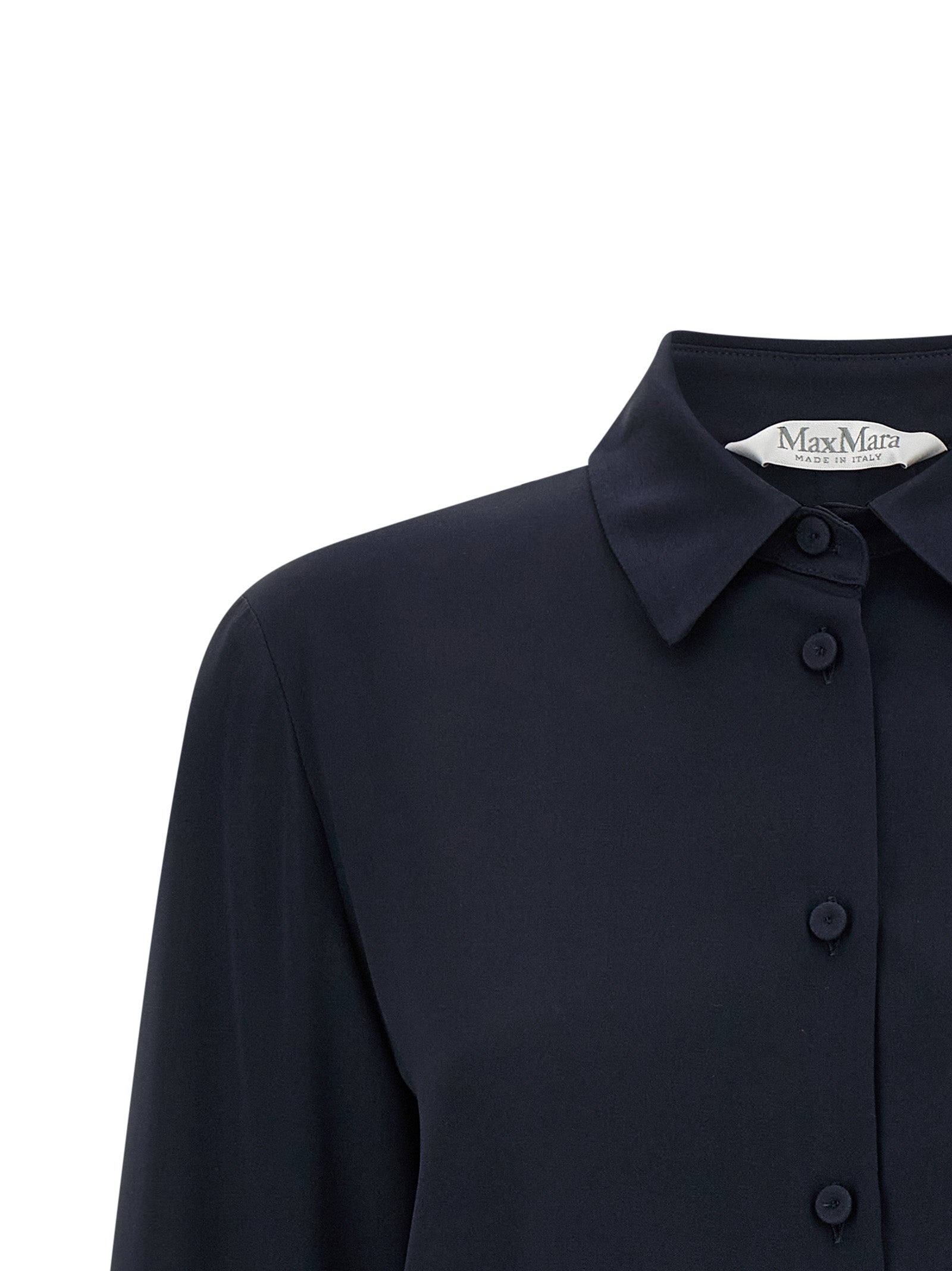 Max Mara Blue Silk Blouse Max Mara