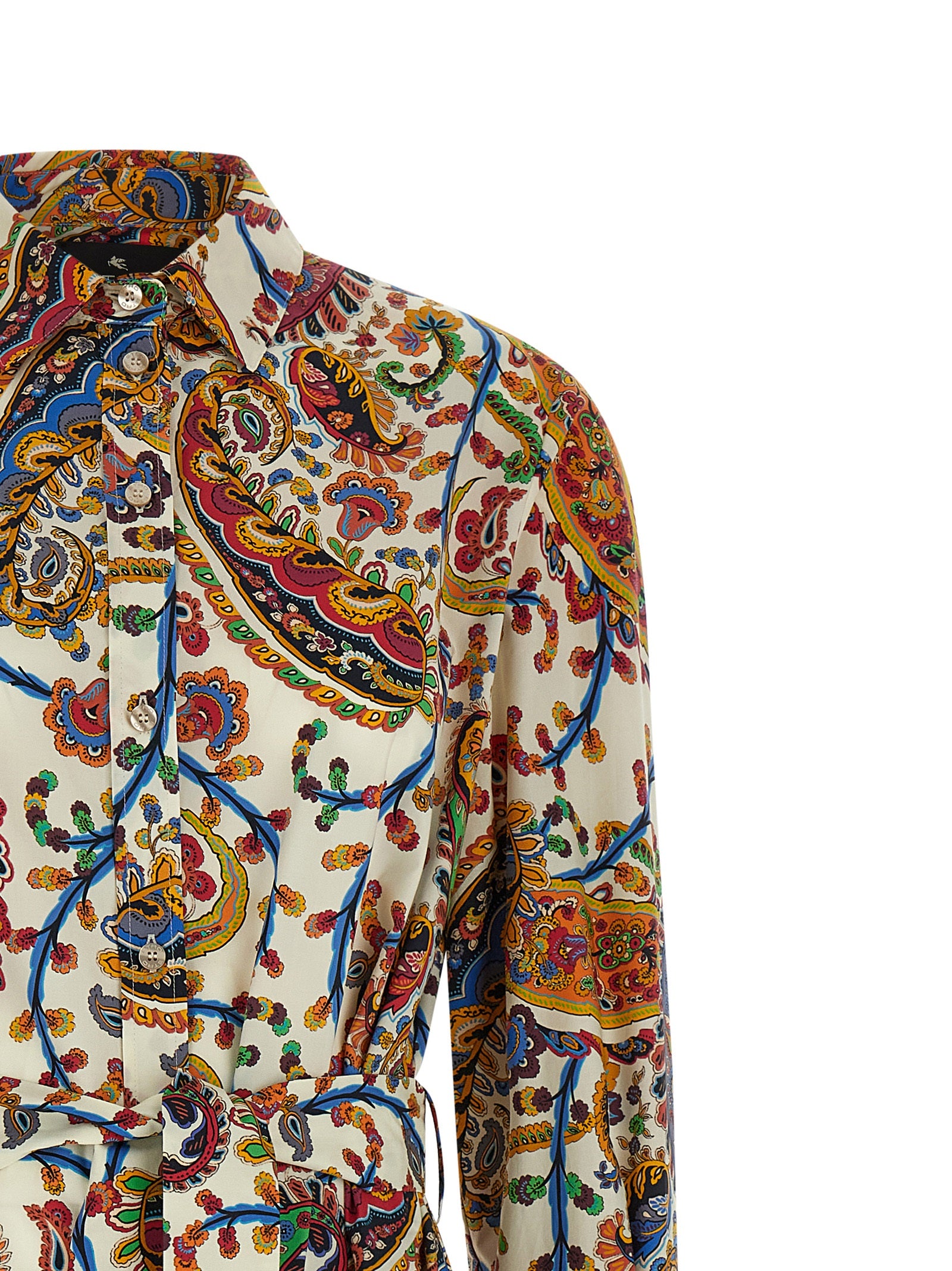 Etro Multicolor Cotton Midi Dress Etro