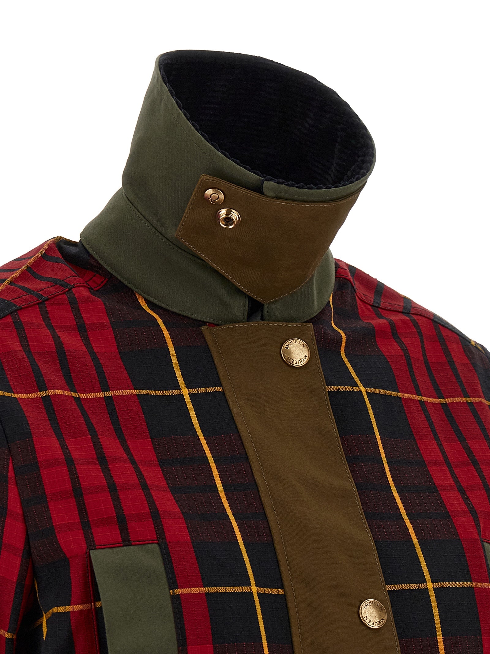 Alexander McQueen Multicolor Cotton Full-Length Jacket Alexander McQueen