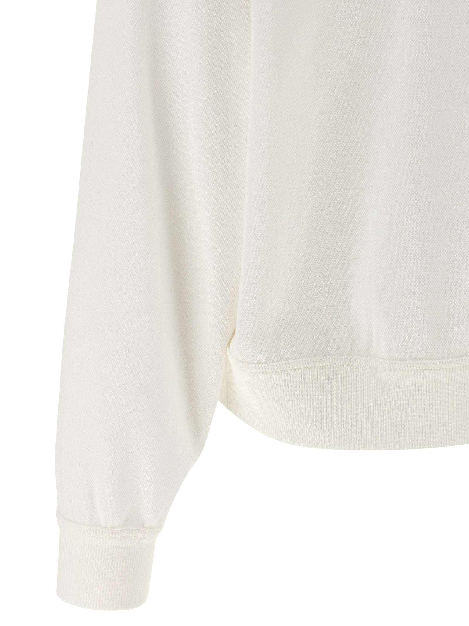 Brunello Cucinelli White Cotton Sweatshirt Brunello Cucinelli