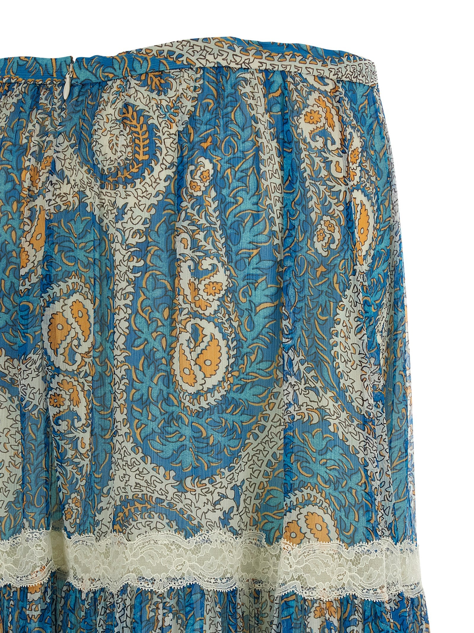 Etro Blue Silk Mini Skirt Etro