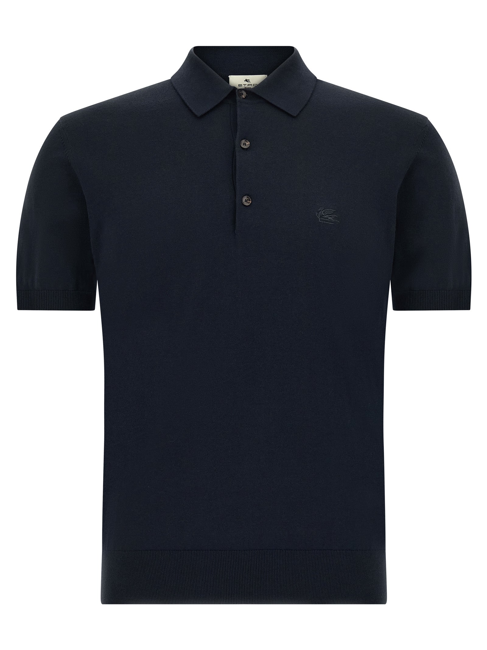 Etro Blue Cotton Polo Shirt Etro