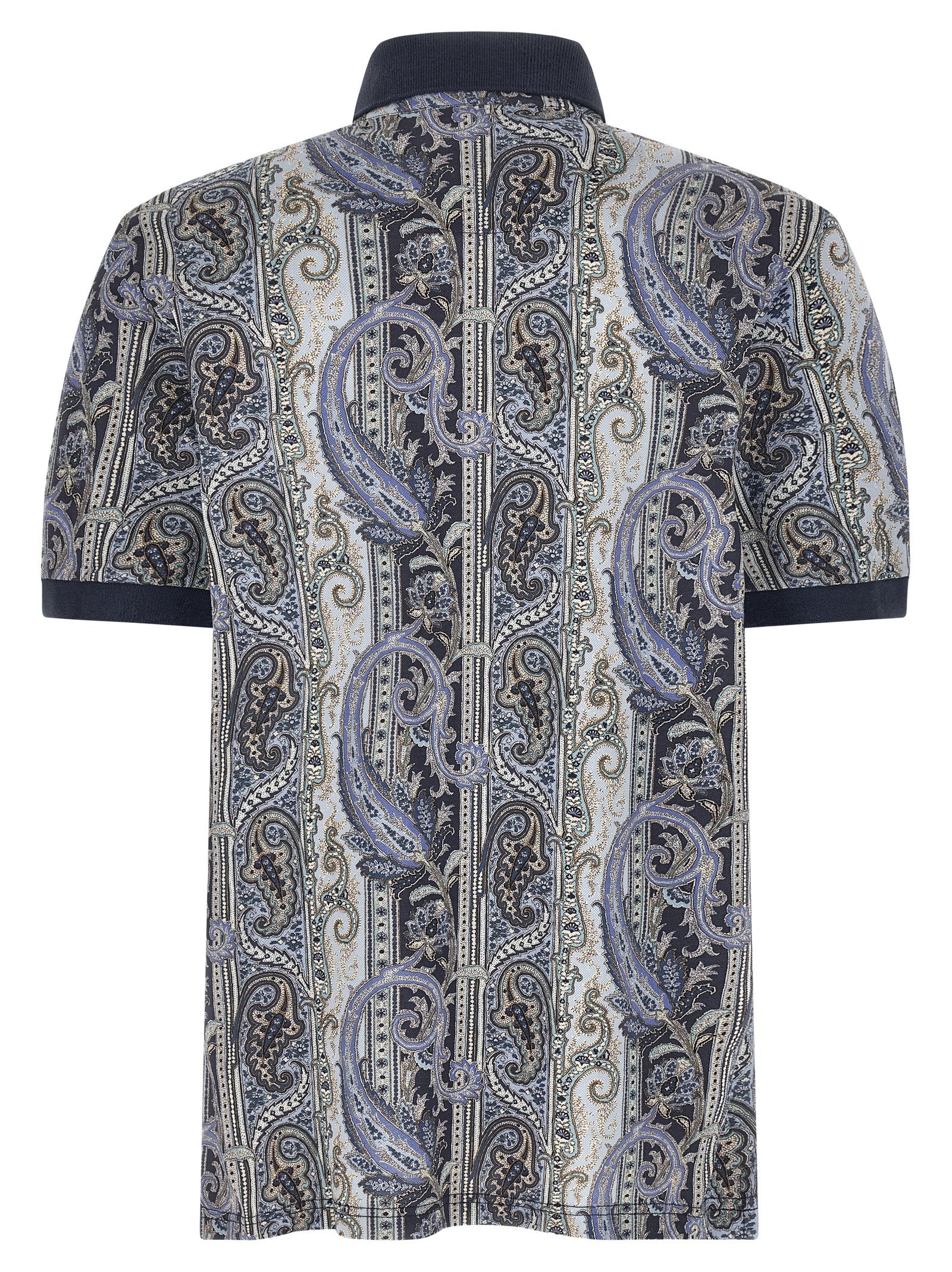 Etro Blue Cotton Polo Shirt Etro