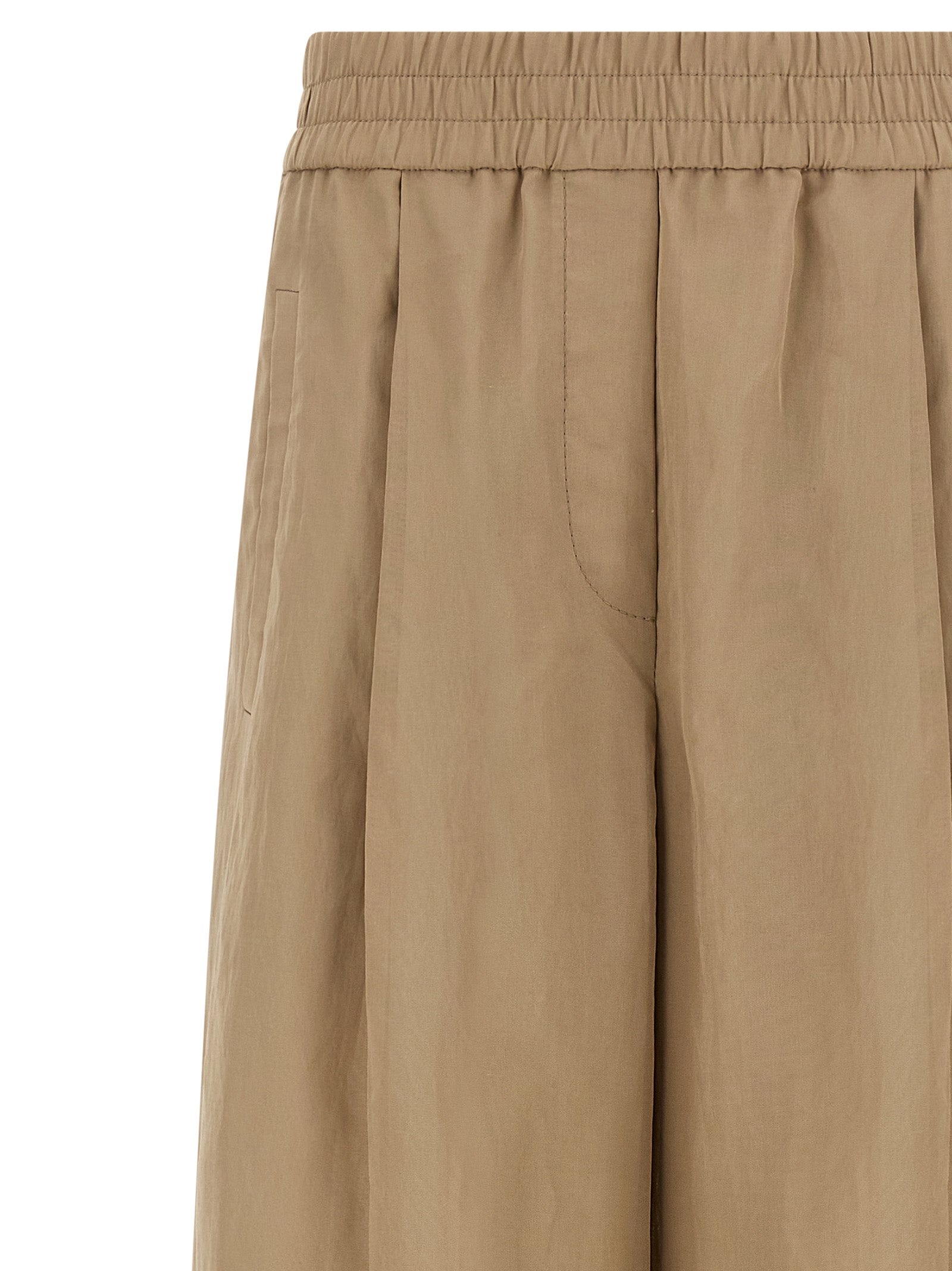 Brunello Cucinelli Beige Cotton Casual Pants Brunello Cucinelli
