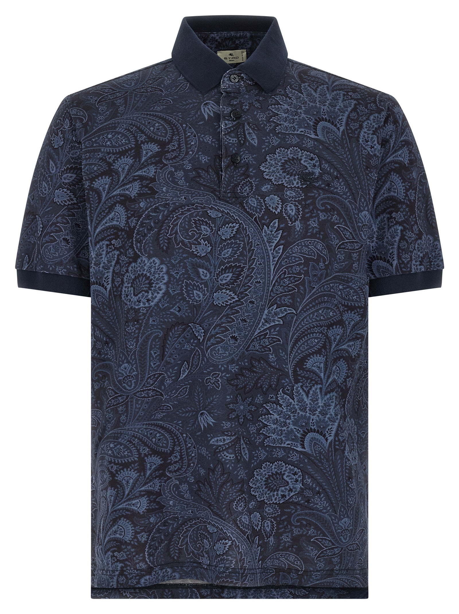 Etro Blue Cotton Polo Shirt Etro
