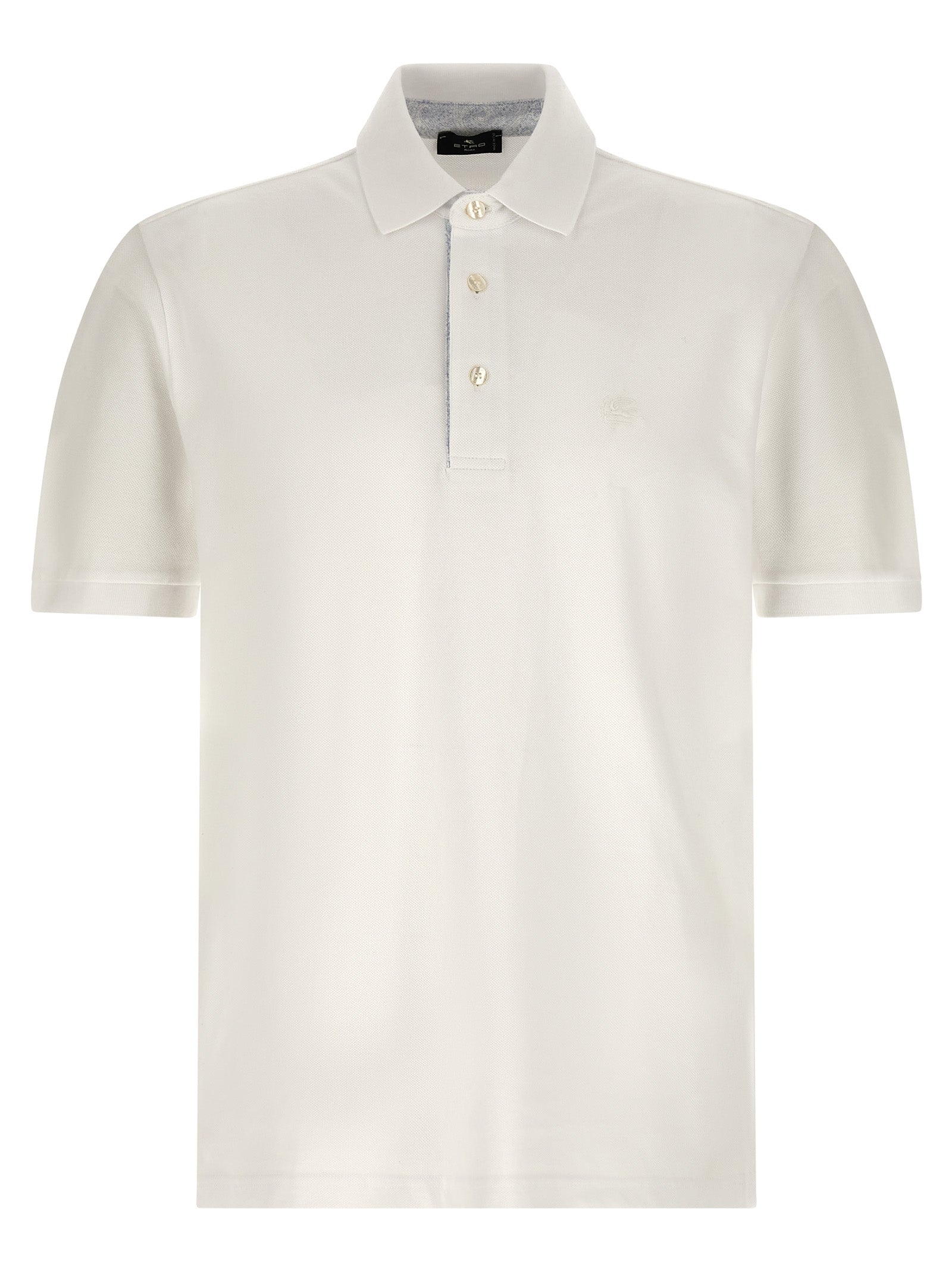 Etro White Cotton Polo Shirt Etro